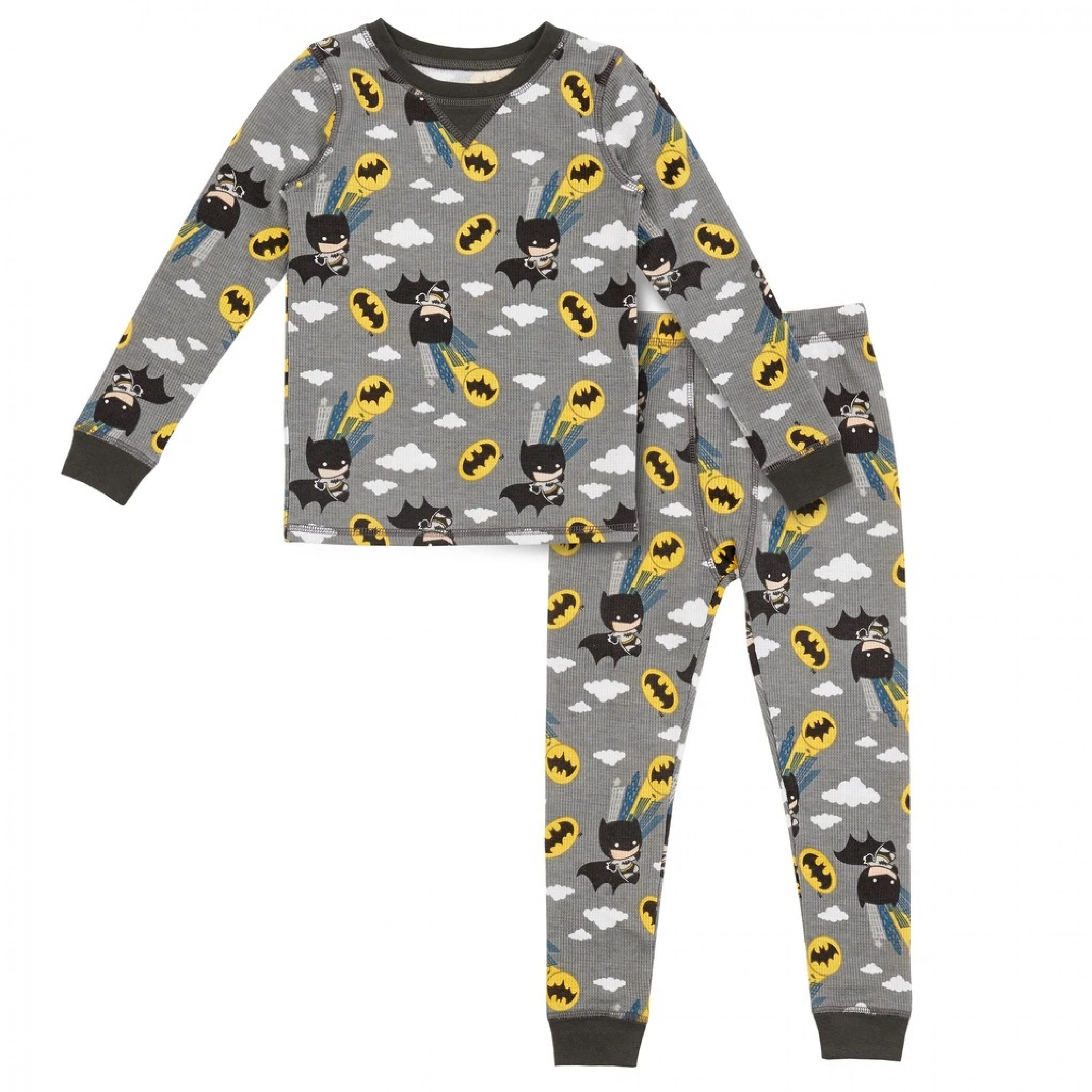 Batman 2-Piece Thermal Long Pajama Set, Multi-Color
