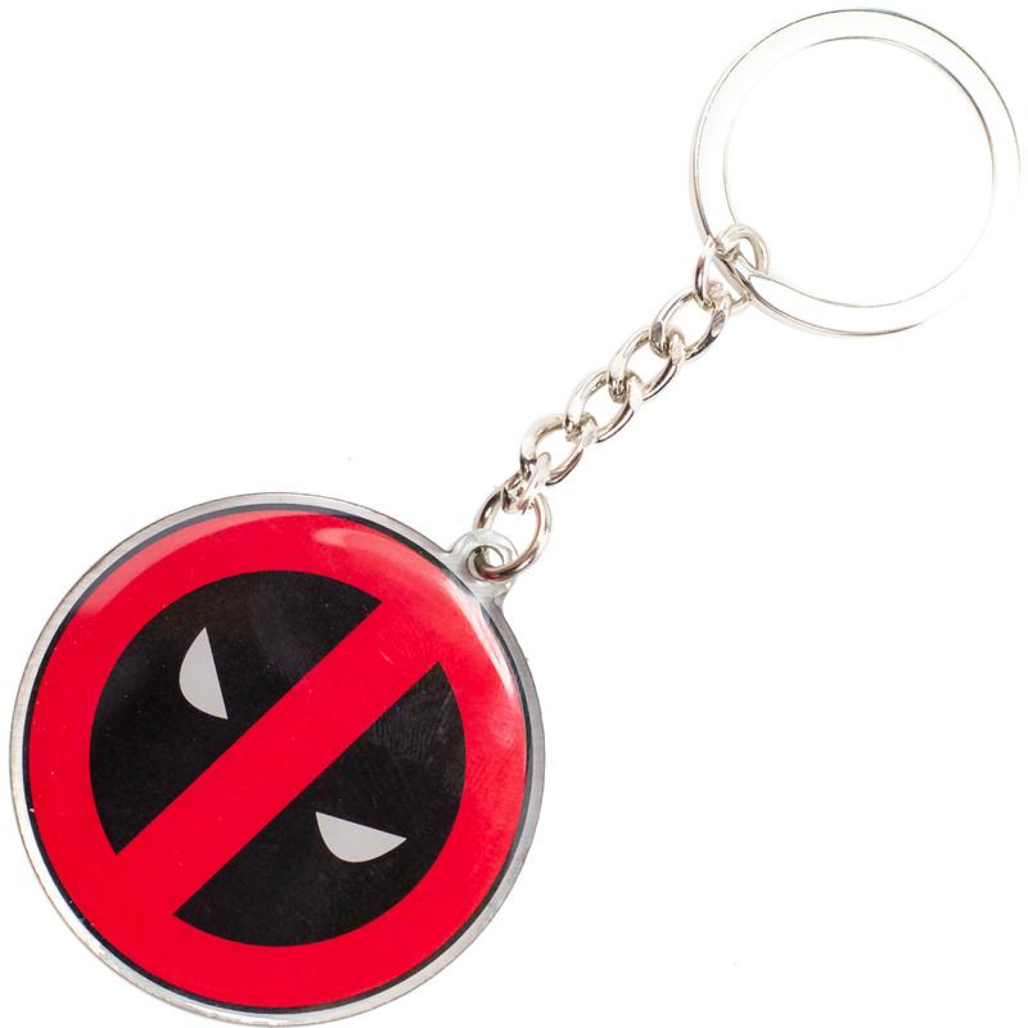 Marvel Comics Deadpool Logo Keychain, Red
