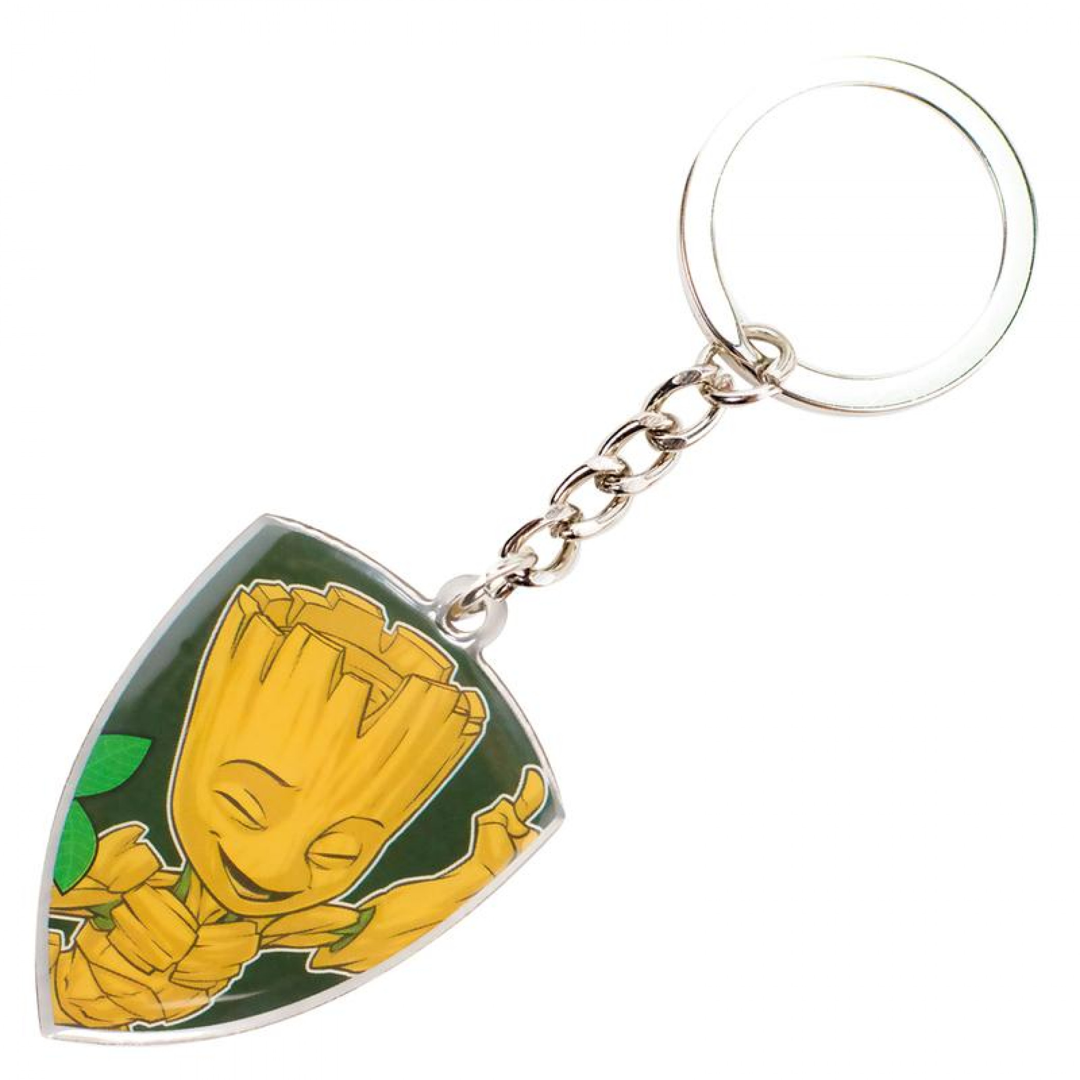 Marvel Comics Groot Happy Pose Stamped Keychain, Multi-Color