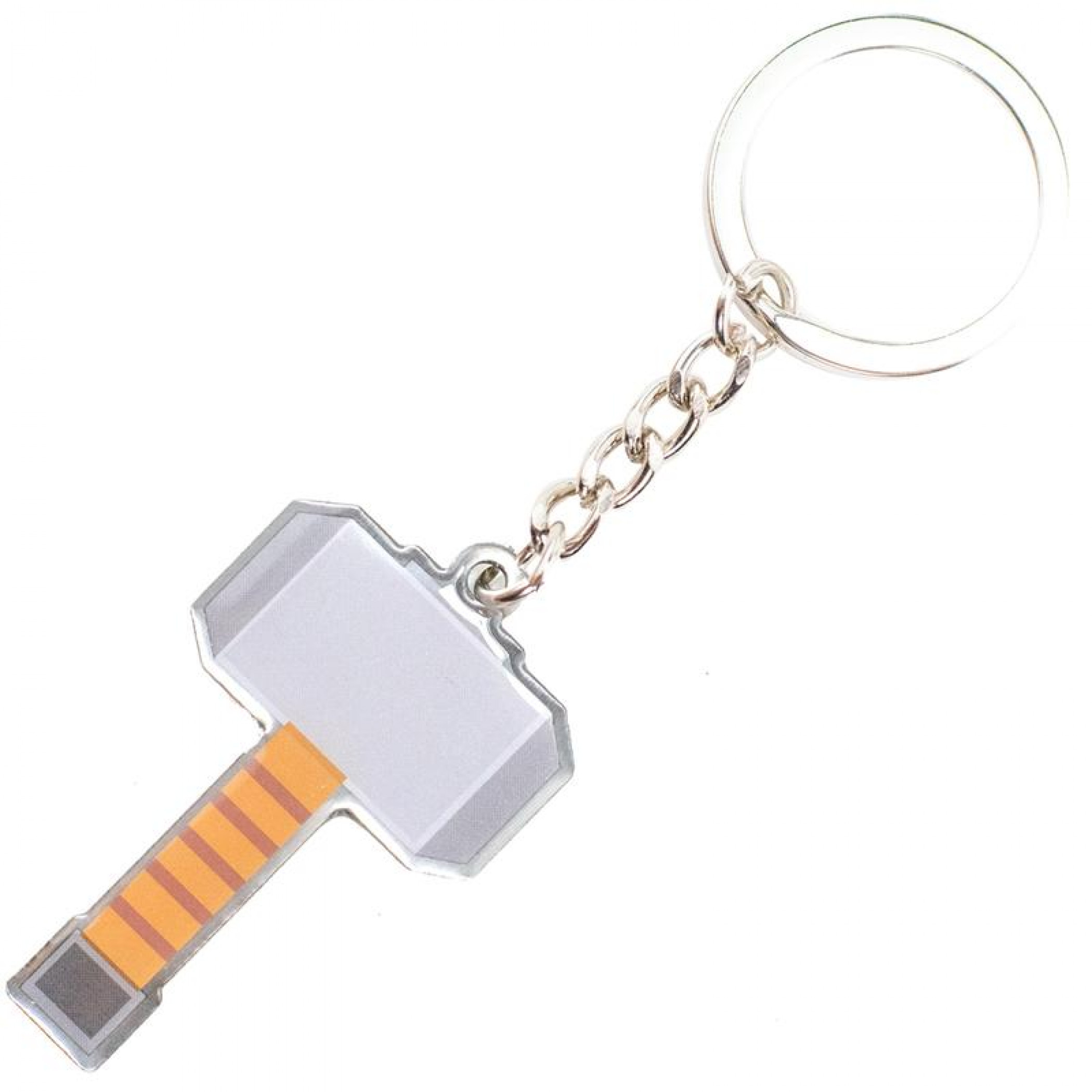 Marvel Comics Thor Mjolnir Hammer Keychain, Multi-Color