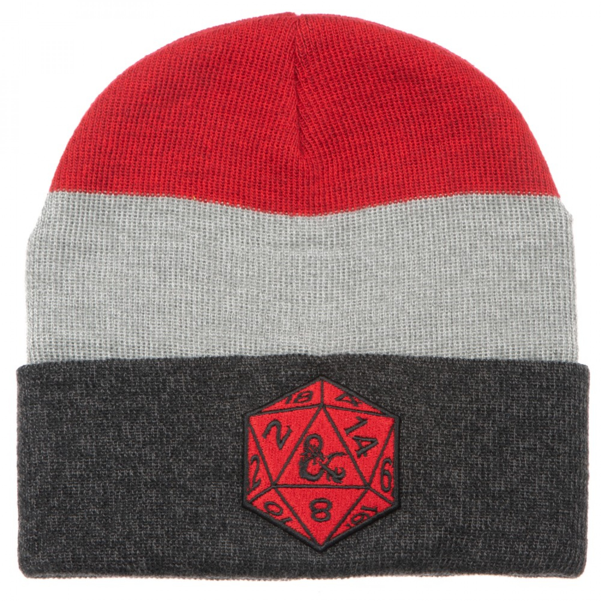 Dungeons and Dragons Dice Symbol Marble Stripe Beanie, Multi-Color