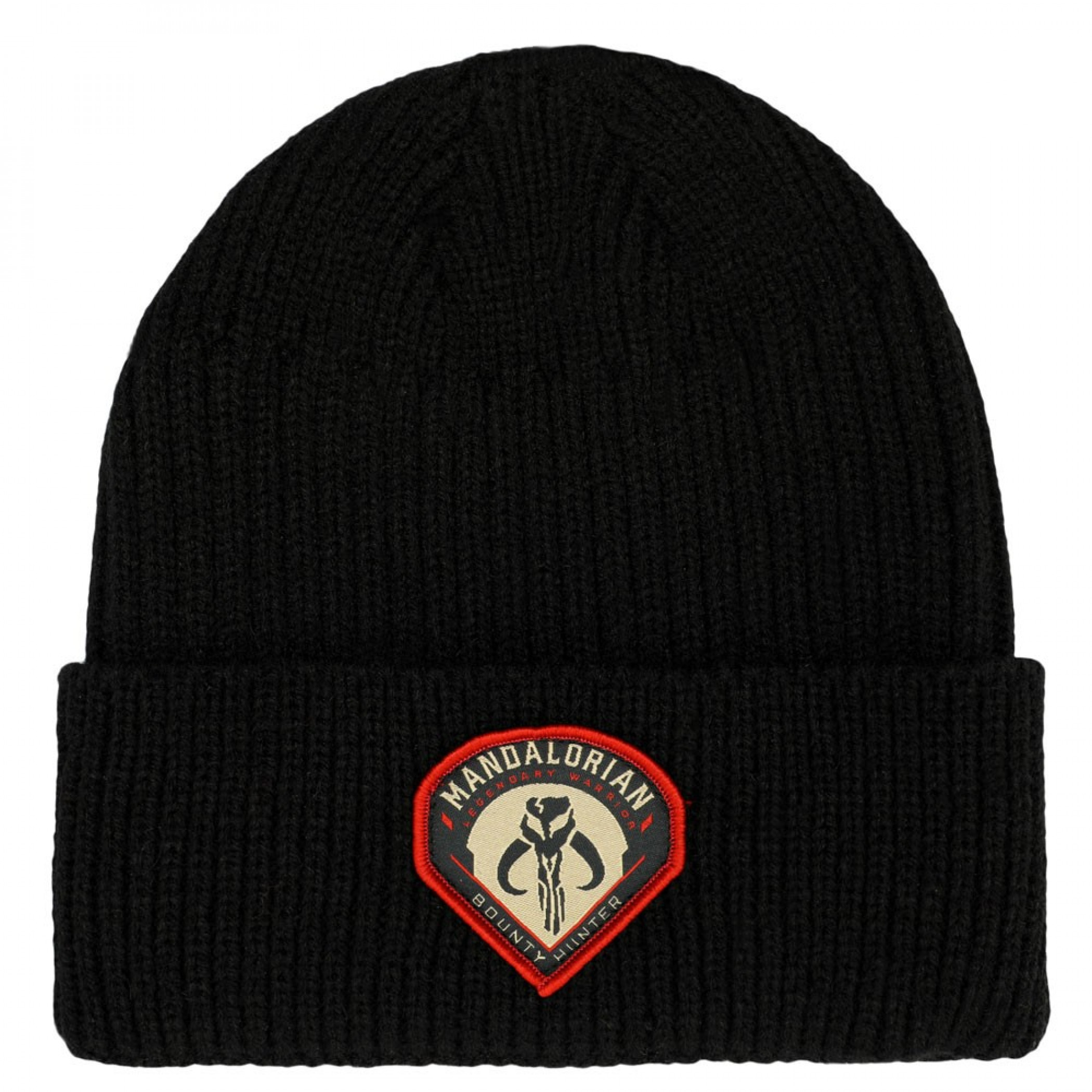 Star Wars The Mandalorian Patch Beanie, Black