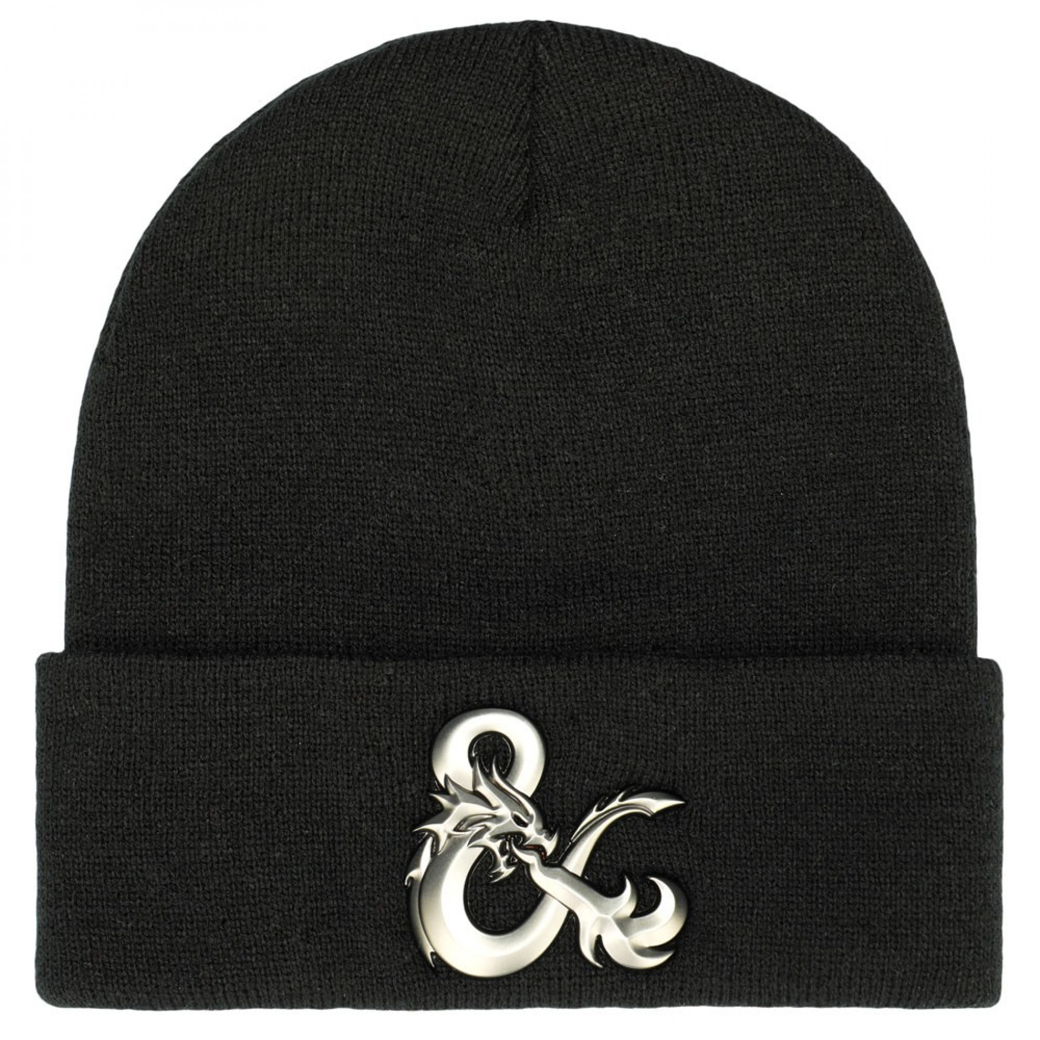 Dungeons and Dragons Chrome Logo Beanie, Black