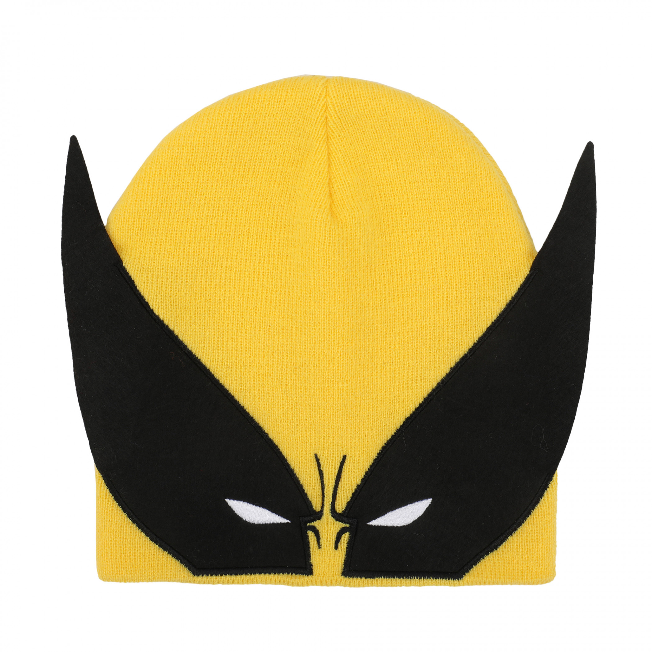 Wolverine's Mask 3D Cuff Knit Beanie, Yellow