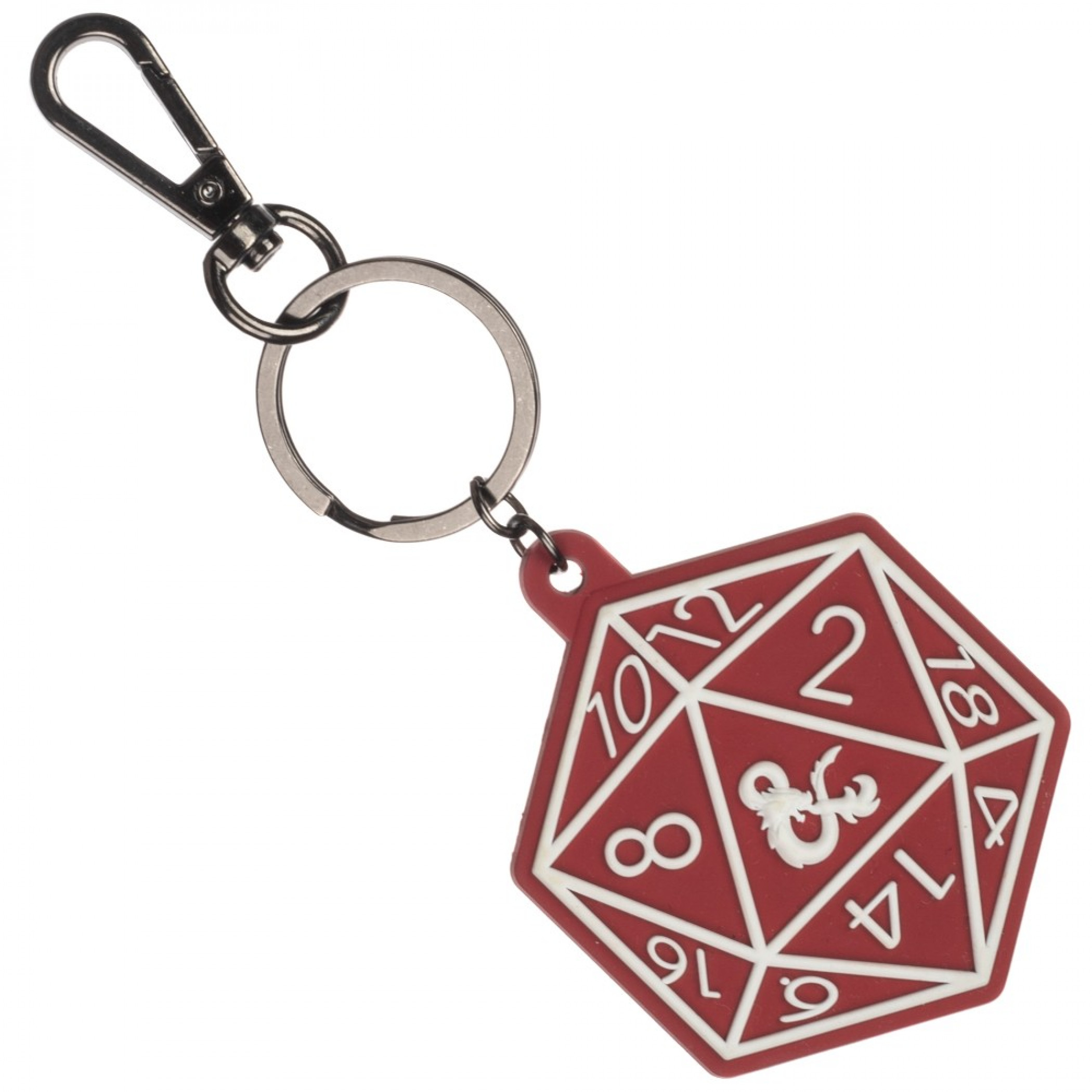 Dungeons and Dragons Red Dice Keychain, Red