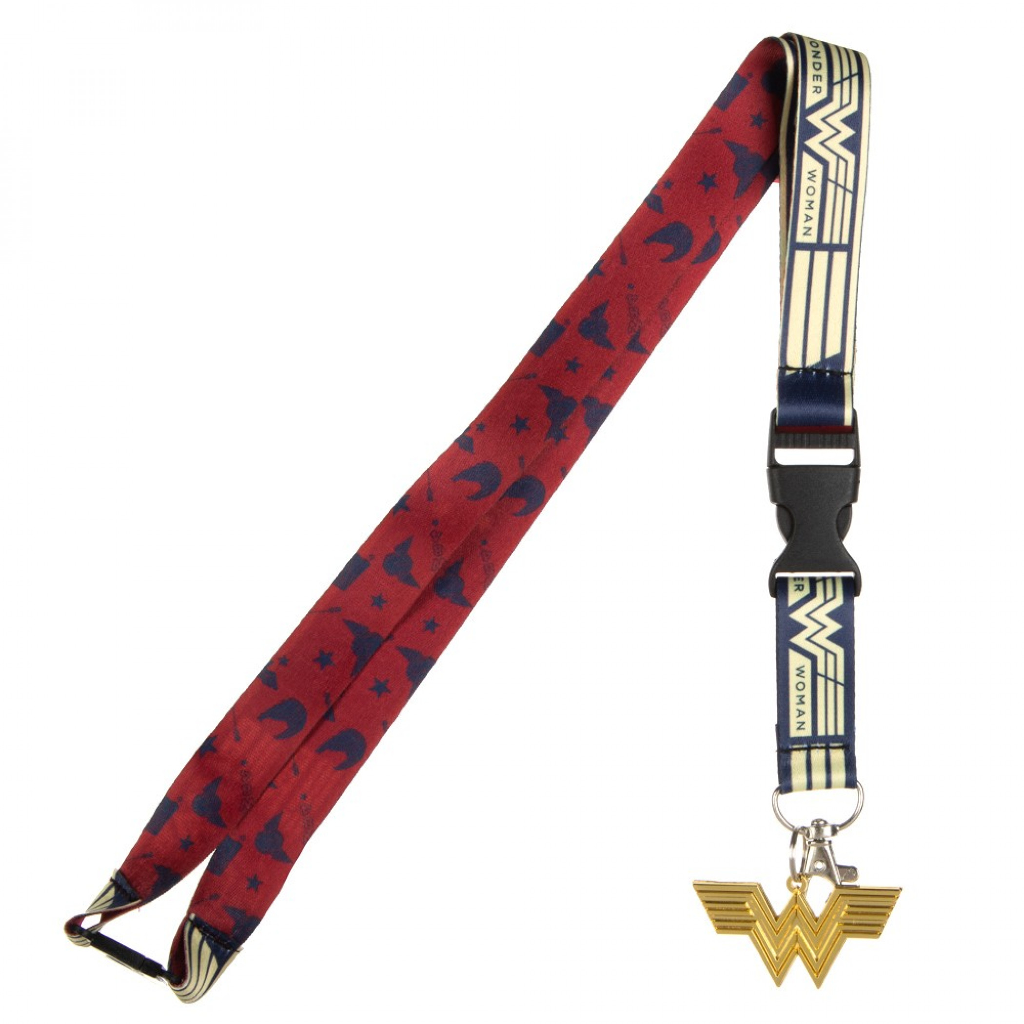 Wonder Woman 1984 Movie Repeating Symbol Pattern Lanyard, Multi-Color