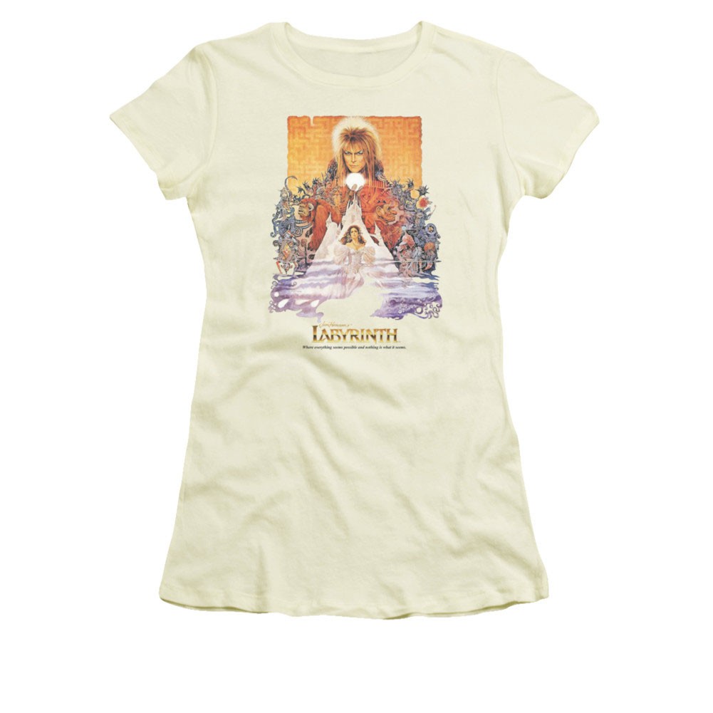 Labyrinth Movie Poster Off-White Juniors T-Shirt
