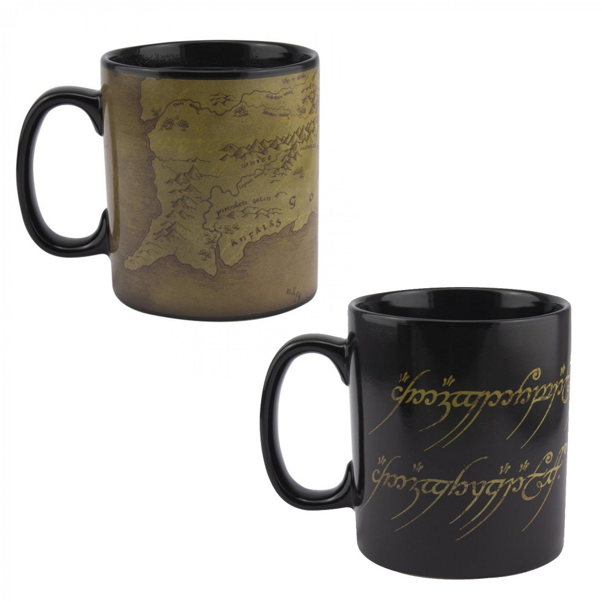 Lord Of The Rings Map 18oz. Heat Change Ceramic Mug, Multi-Color