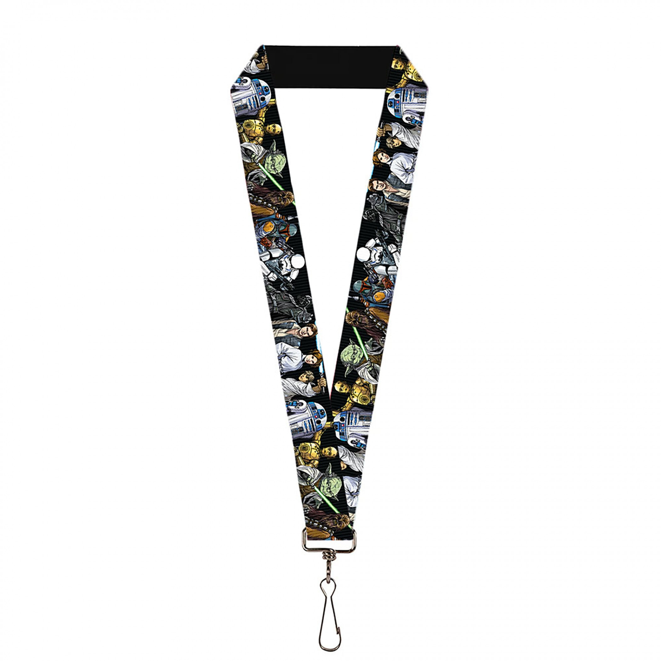 Star Wars Classic Character Art Lanyard, Black