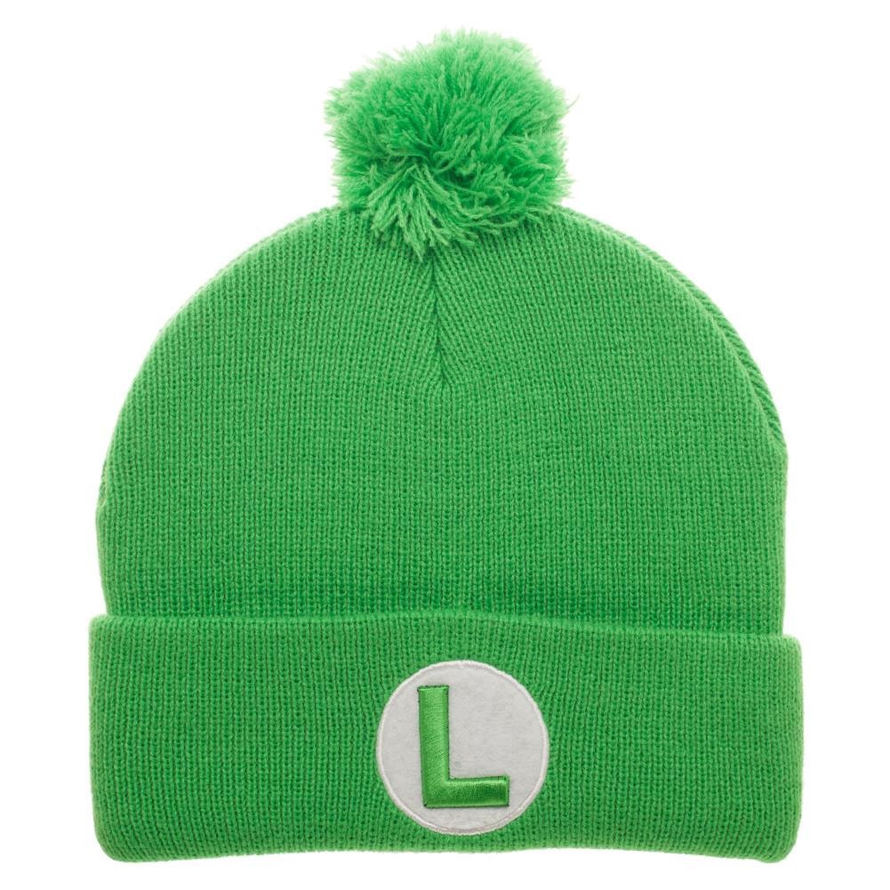 Nintendo Super Mario Bros. Luigi Winter Pom Beanie, Green