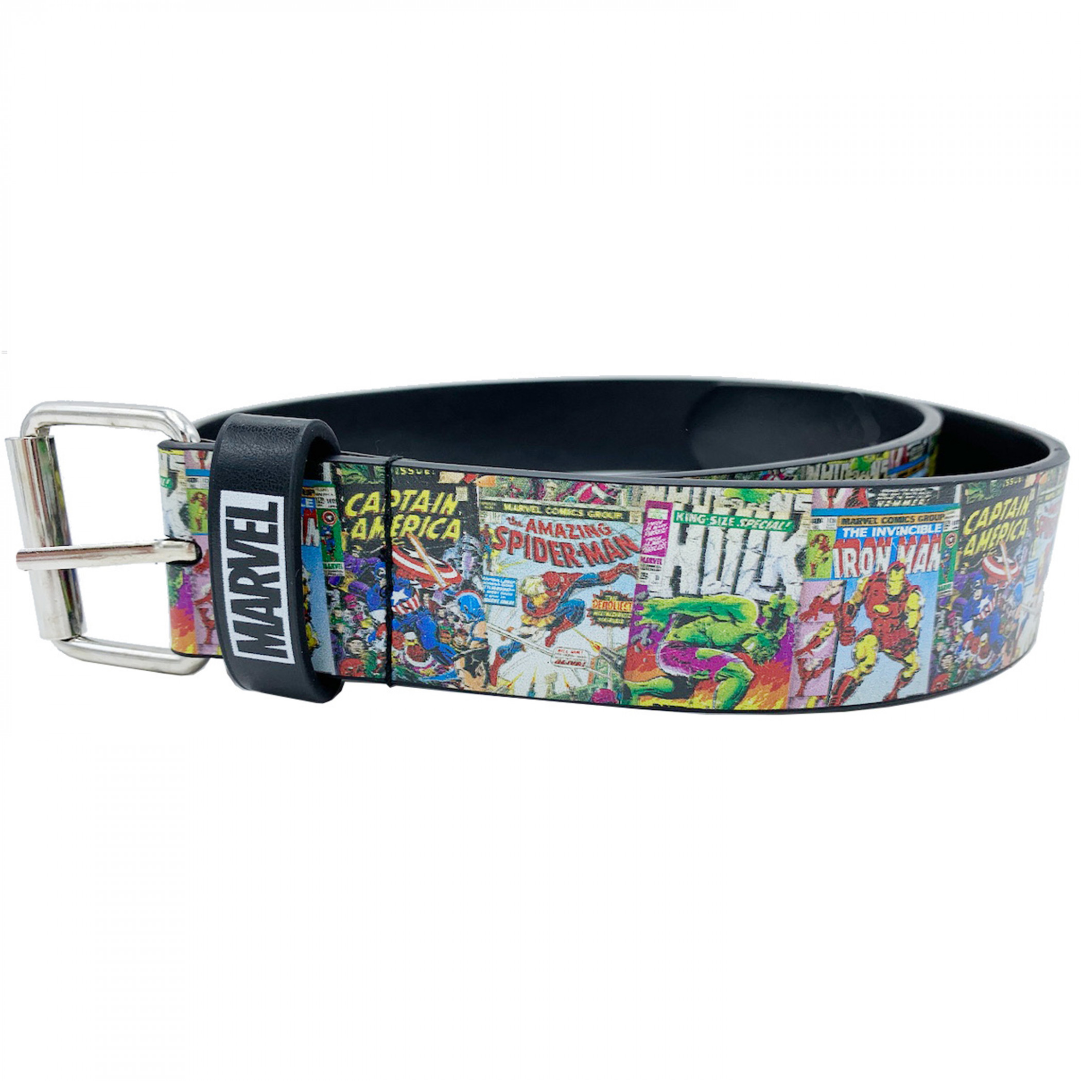 Avengers Retro Comic Collage Belt, Multi-Color