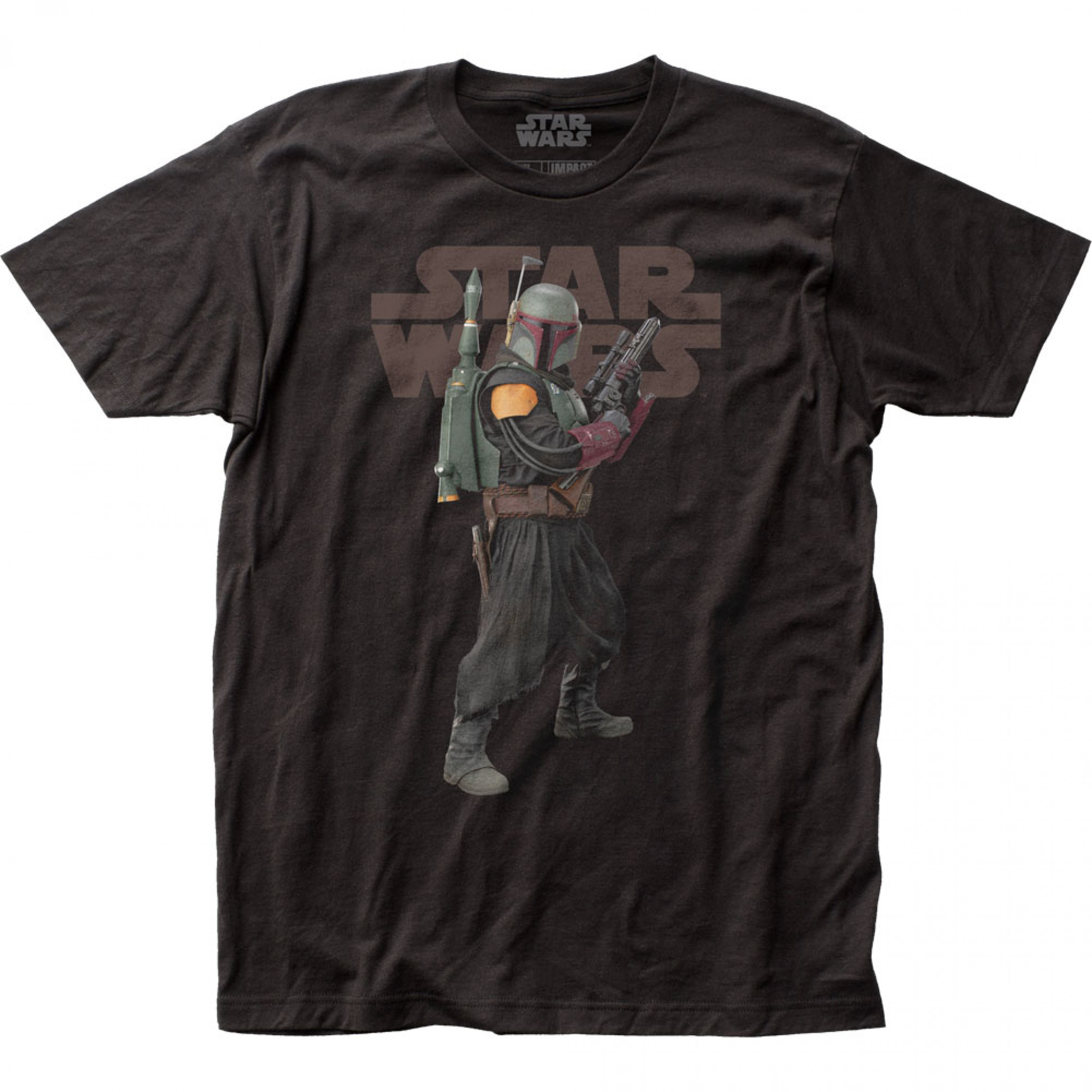 Star Wars The Mandalorian Old Boba Fett T-Shirt, Black