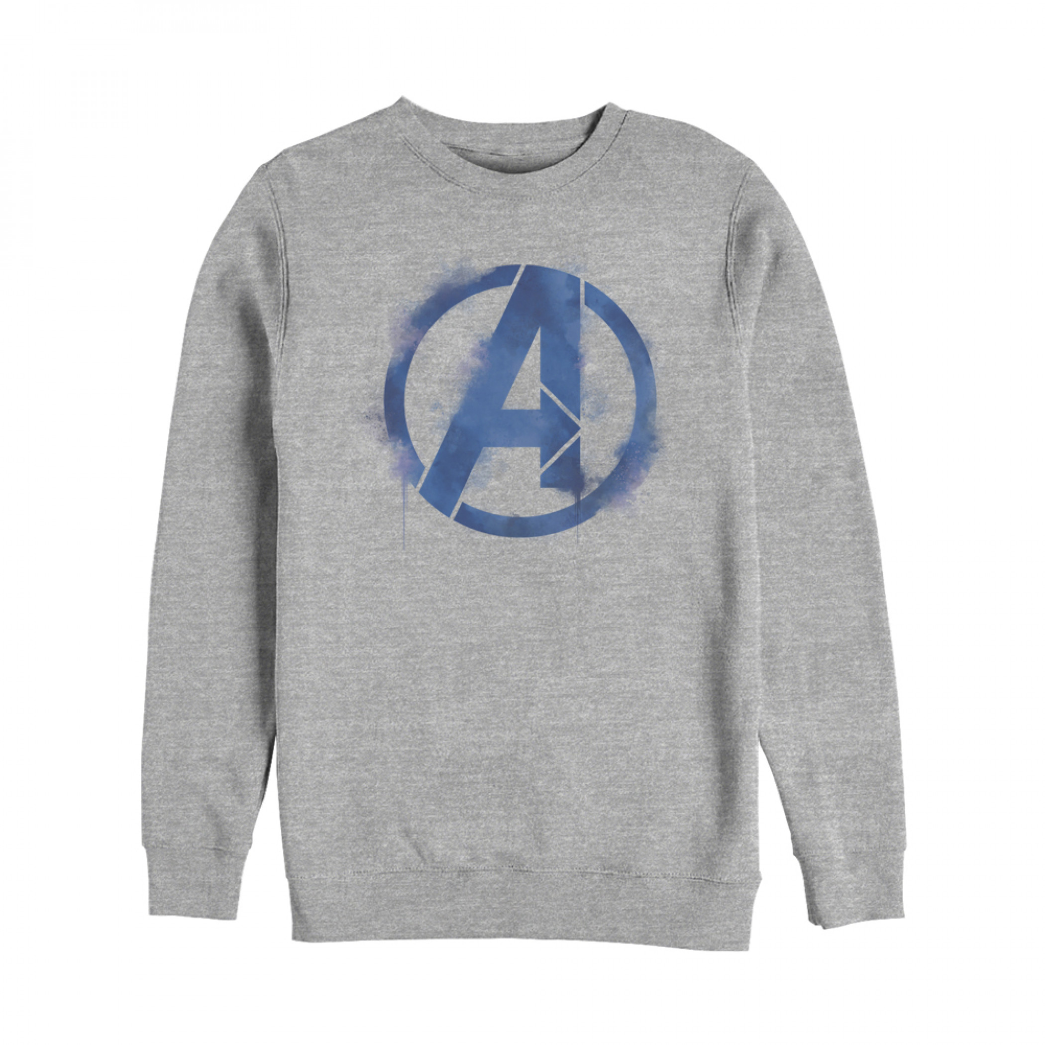 Avengers Smudged Logo Crewneck Sweatshirt, Grey