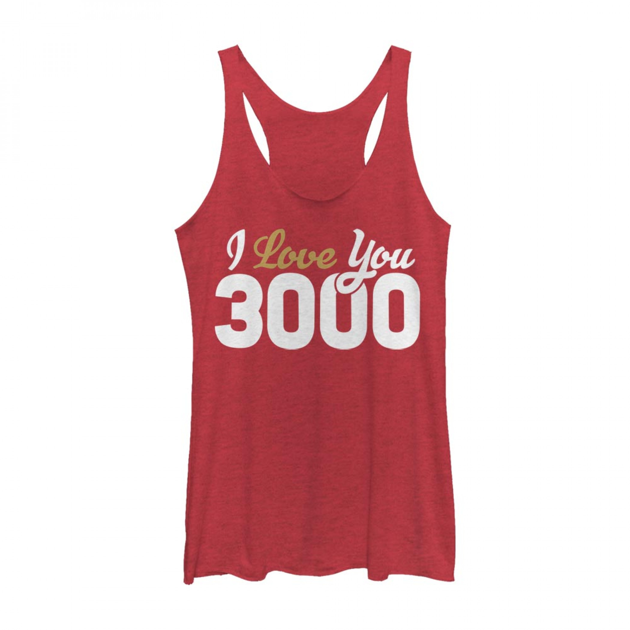 Iron Man I Love You 3000 Women's Racerback Tank Top, Red