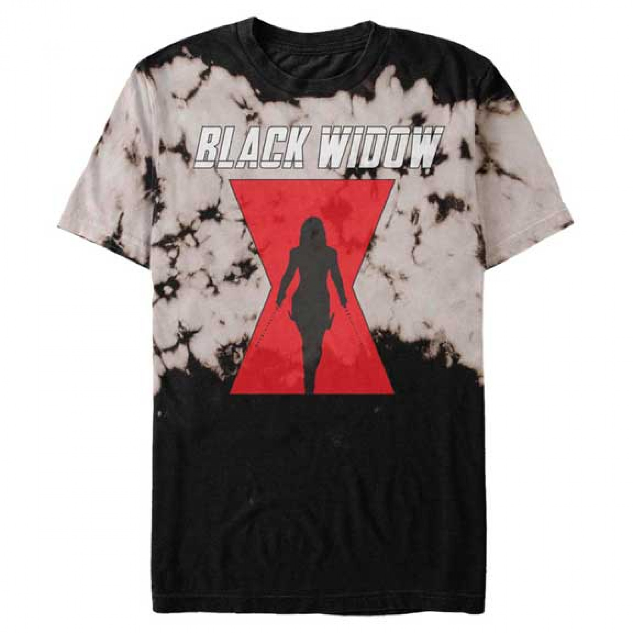 Black Widow Movie Symbol Tie-Dye T-Shirt, Multi-Color