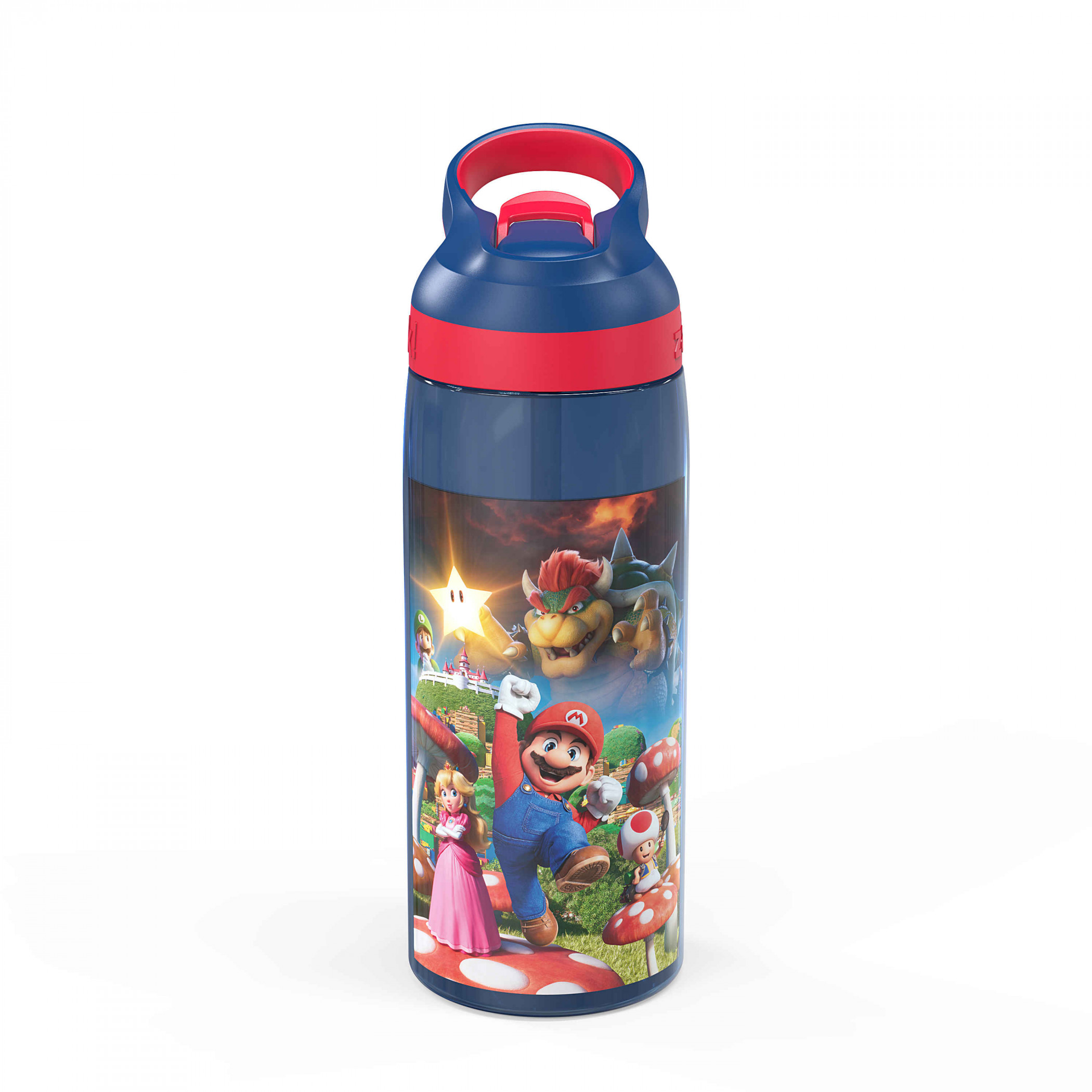 Super Mario Bros. World 1 25oz Reusable Plastic Water Bottle, Multi-Color