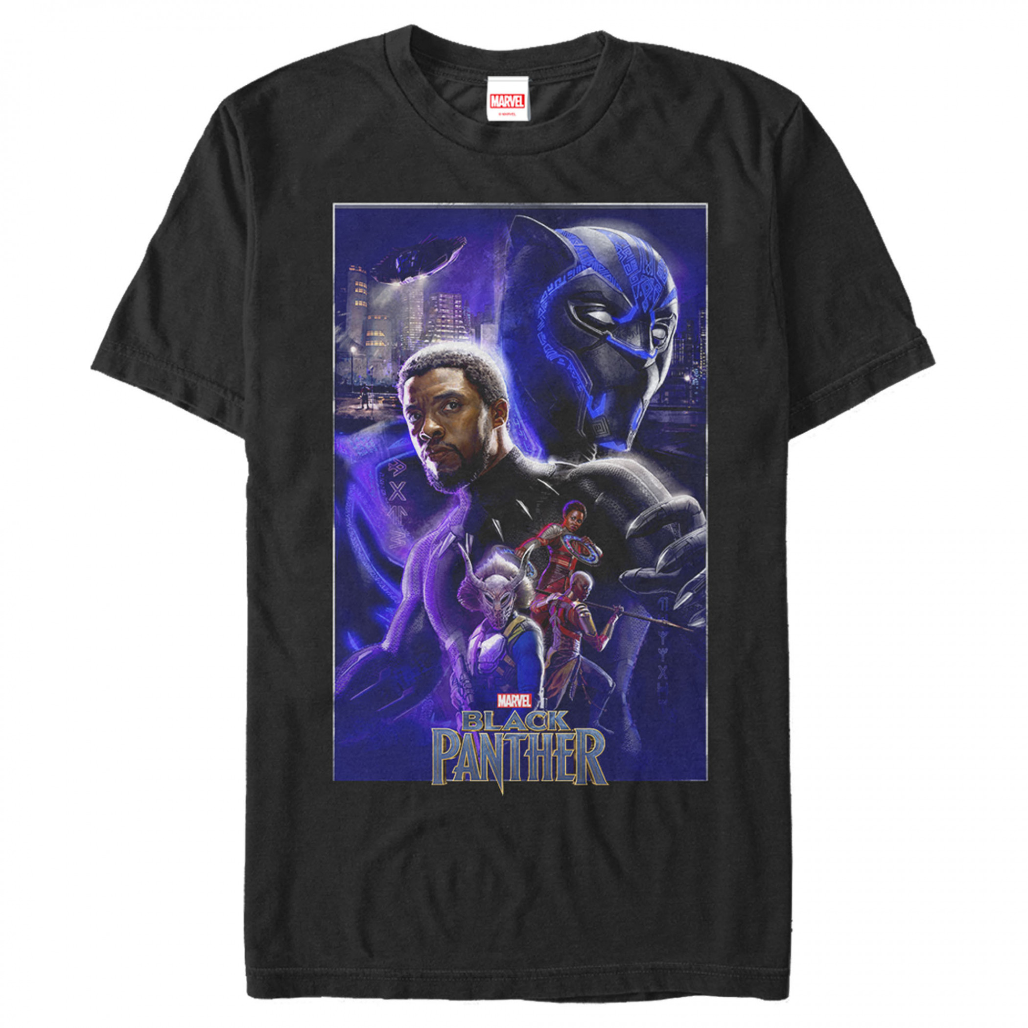 Black Panther Marvel Movie Poster T-Shirt, Black