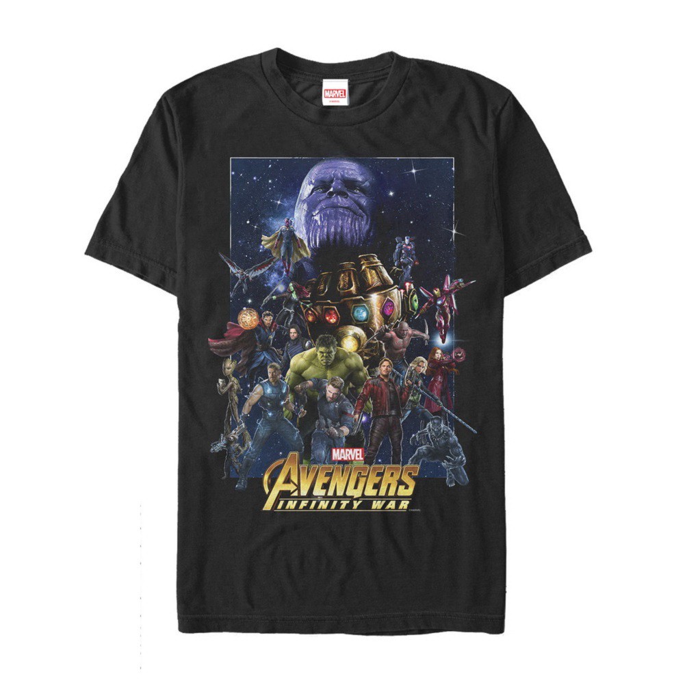 Avengers Infinity War Movie Poster Tshirt, Black