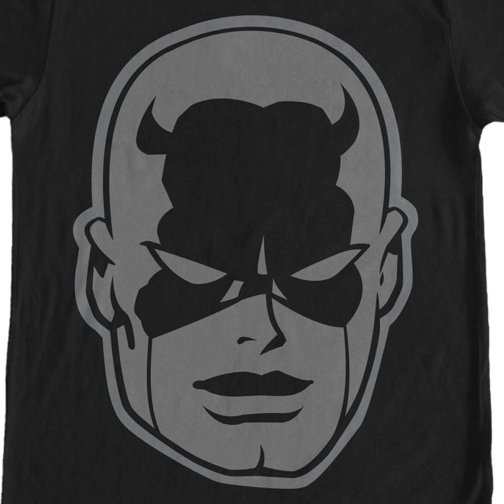 Daredevil Head Black T-Shirt, Black