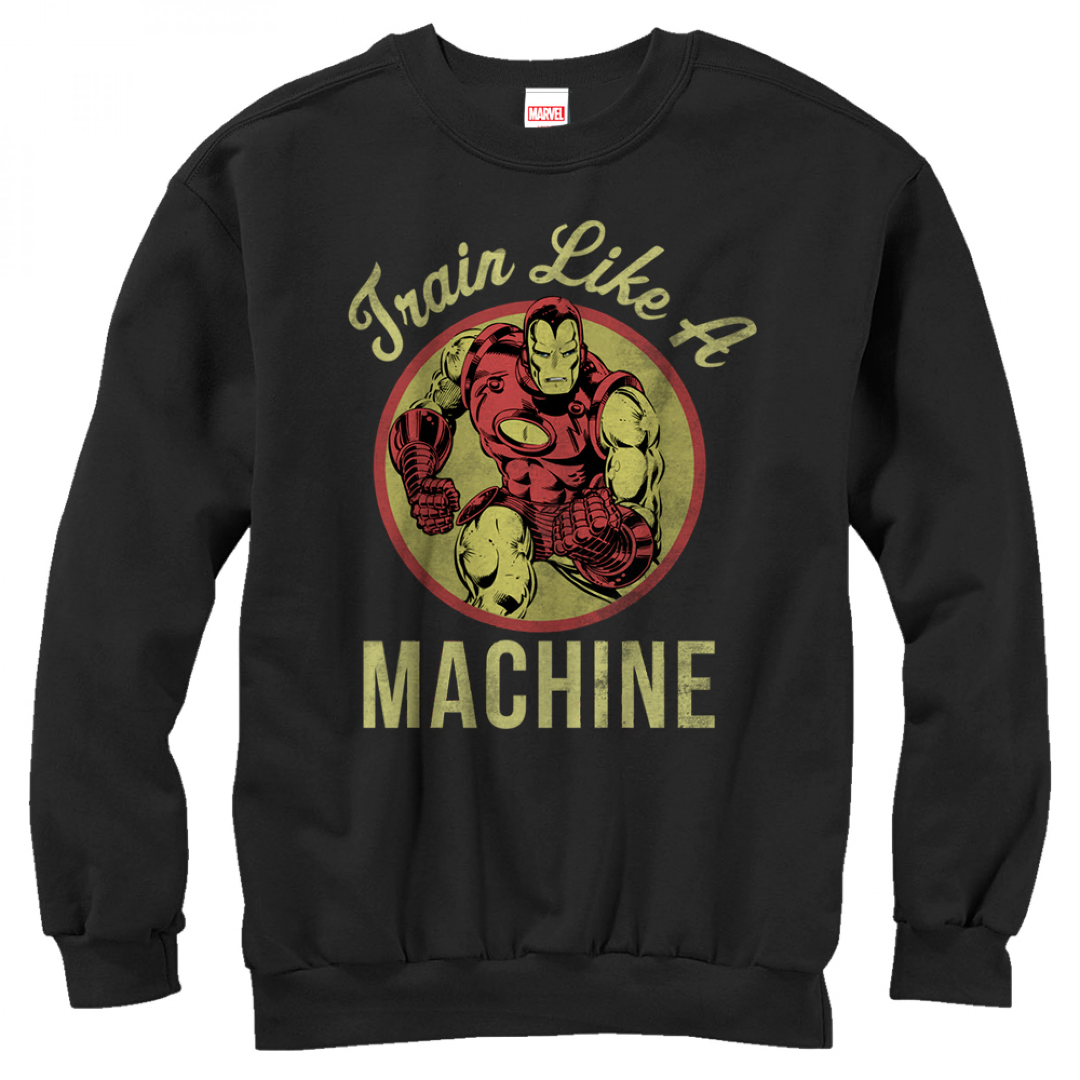 Iron Man Train Like a Machine Sweatshirt, Black