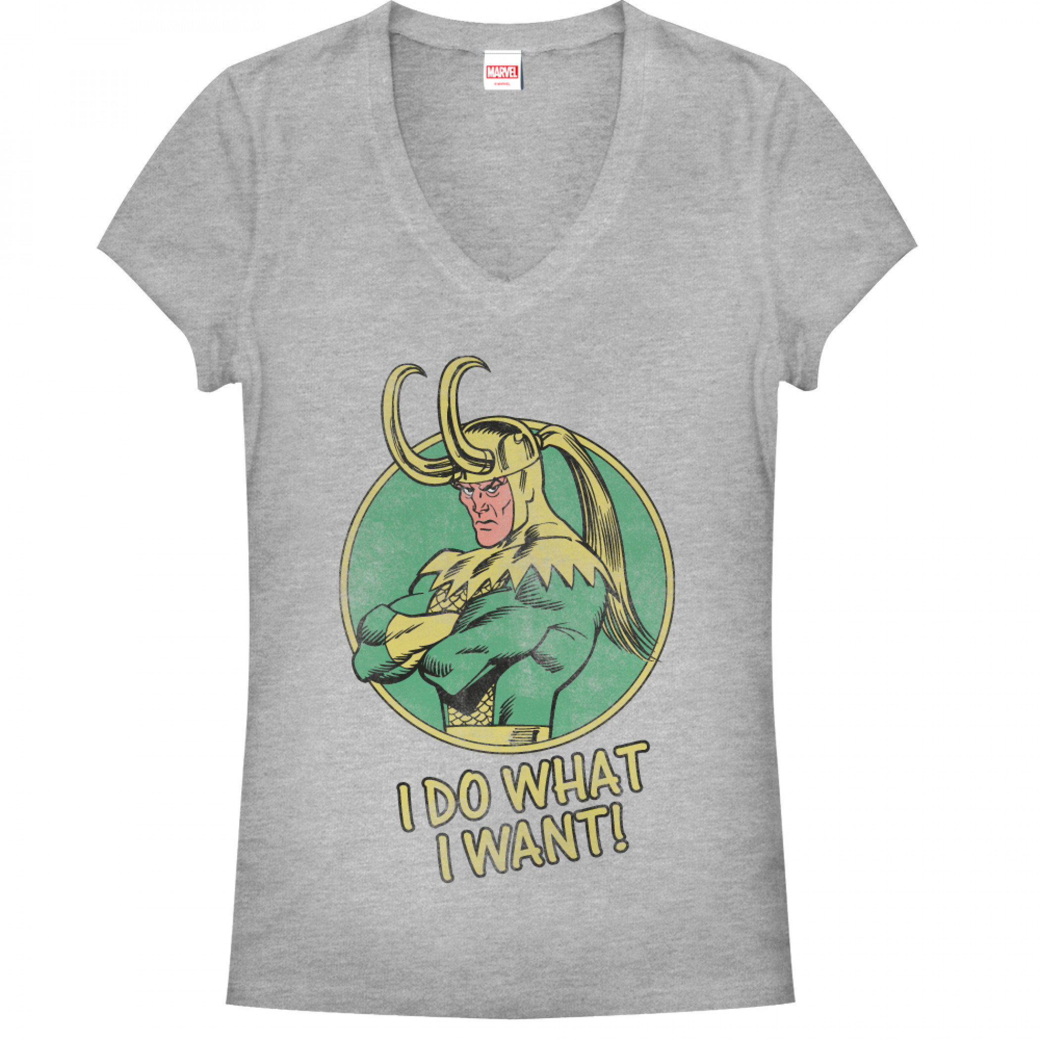 Loki I Do What I Want Women's V-Neck T-Shirt, Grey