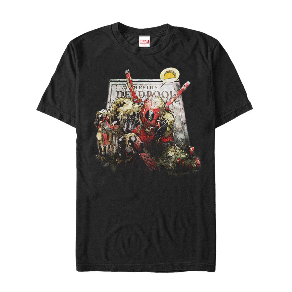 Deadpool Taco Zombie Black Tshirt, Black