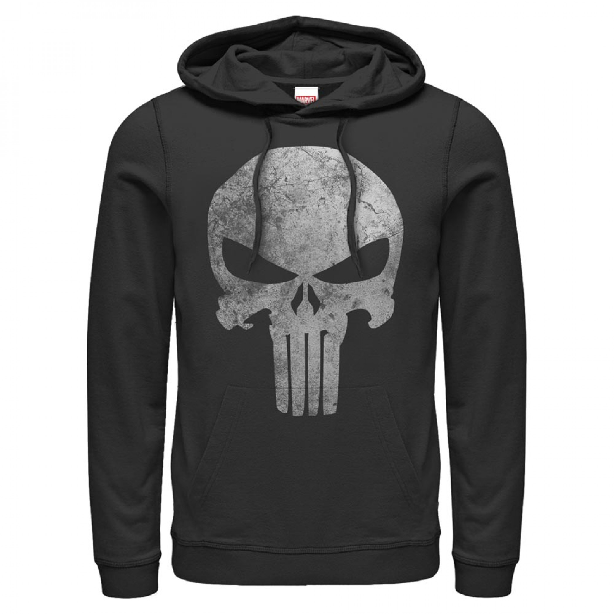 Punisher Faded Logo Hoodie, Black