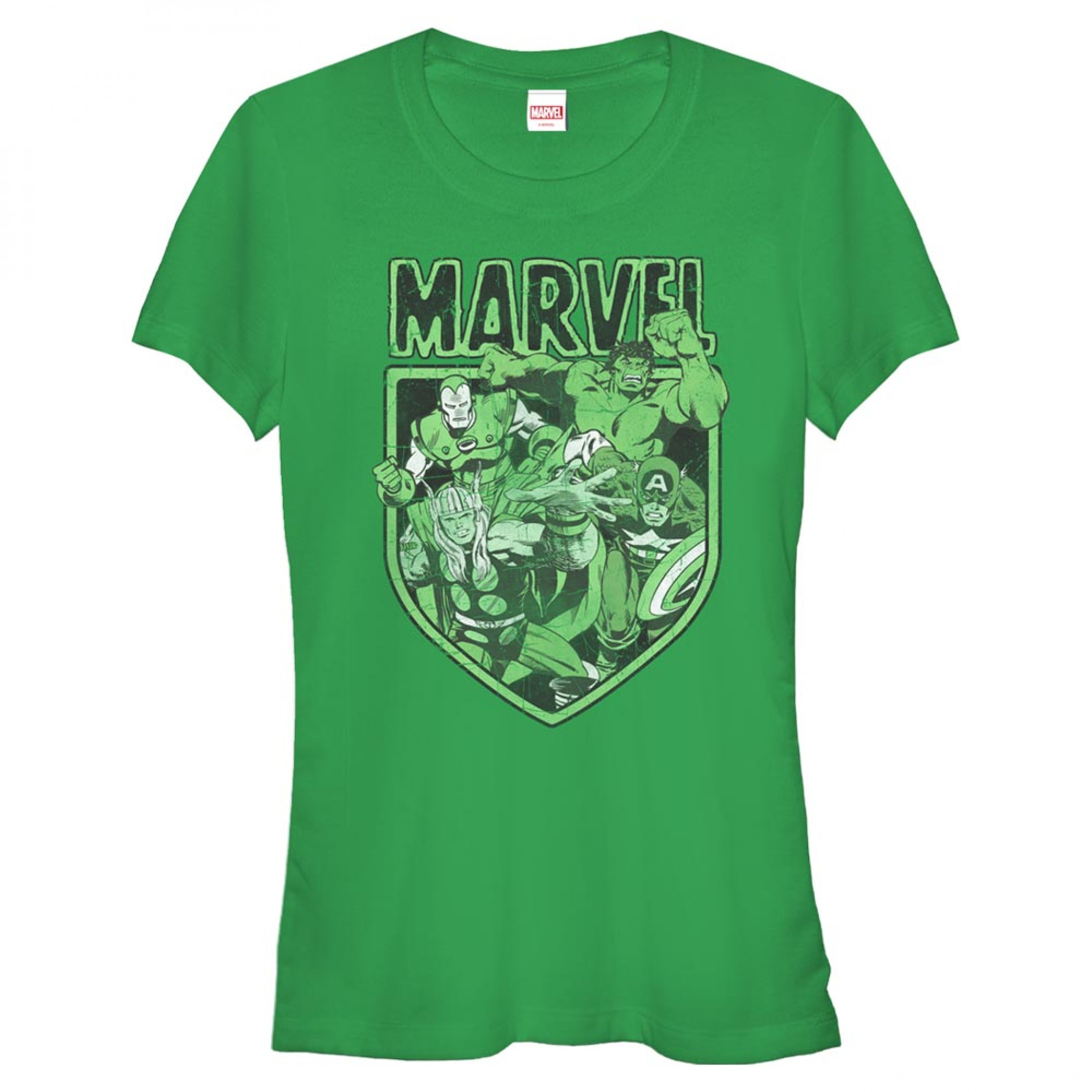 Avengers Marvel Heroes Women's Green T-Shirt, Green