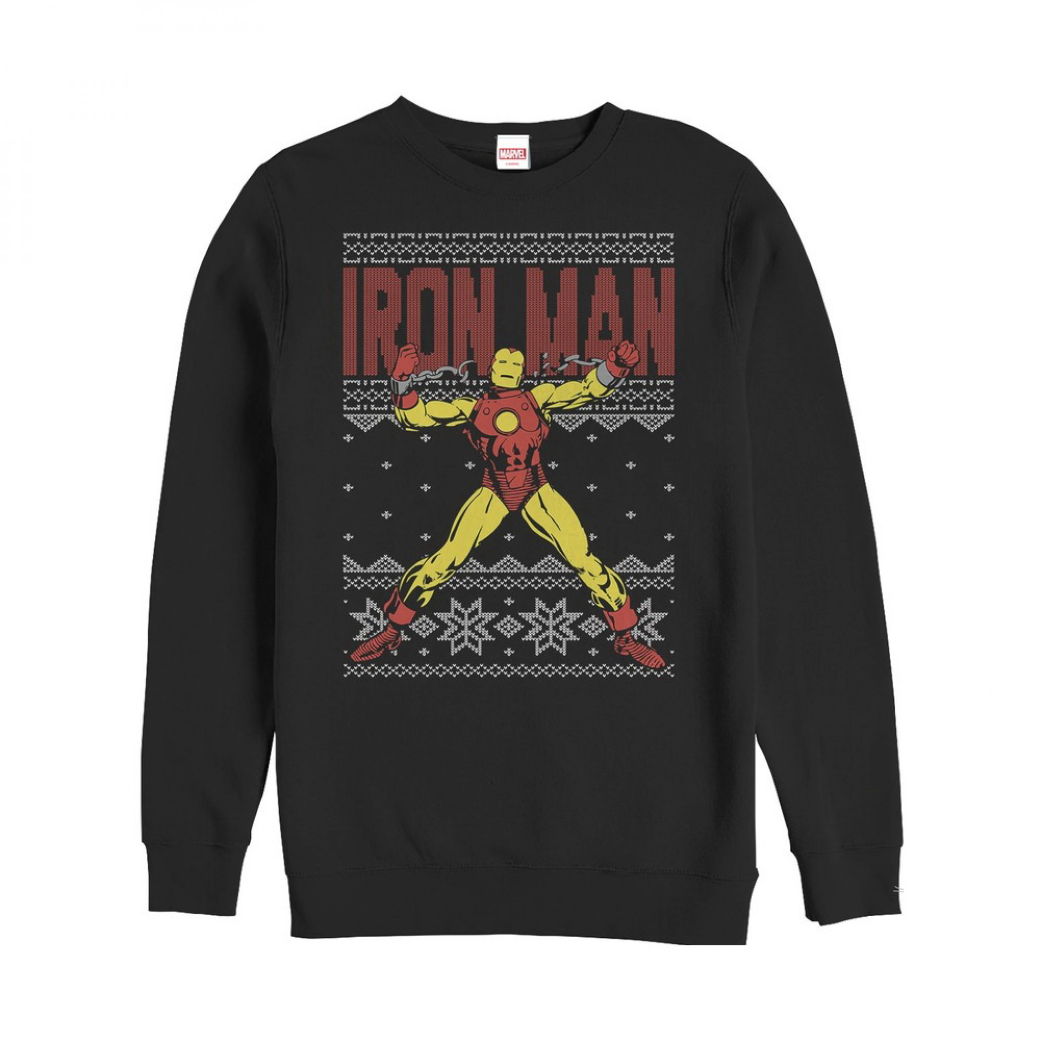 Iron Man Ugly Christmas Sweater Design Sweatshirt, Black