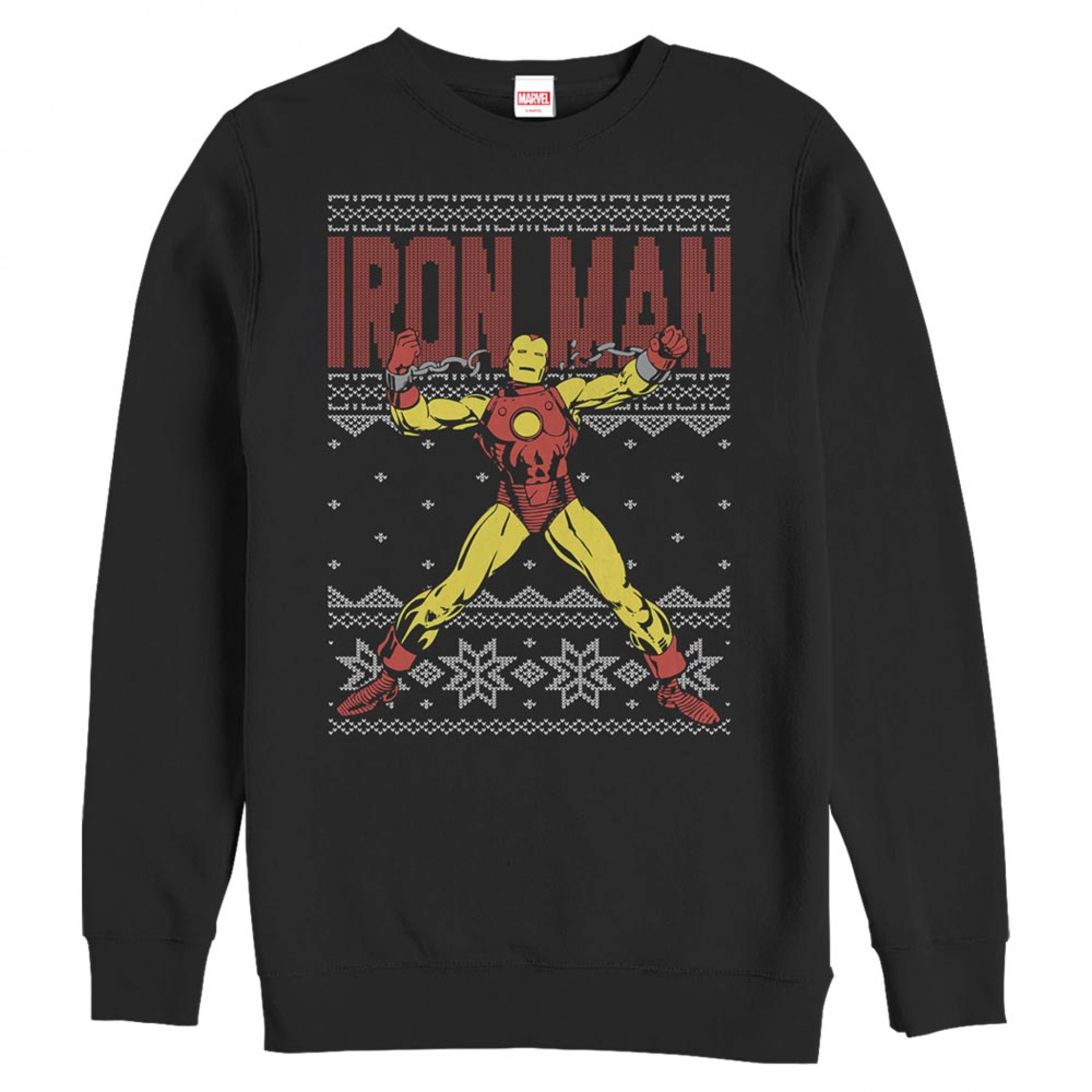 Marvel Iron Man Ugly Black Sweatshirt, Black