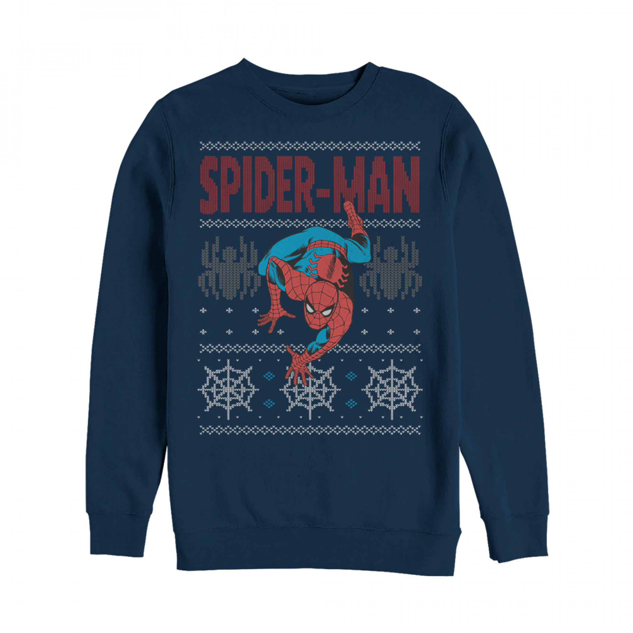 Spiderman Ugly Christmas Sweater Design Sweatshirt, Red