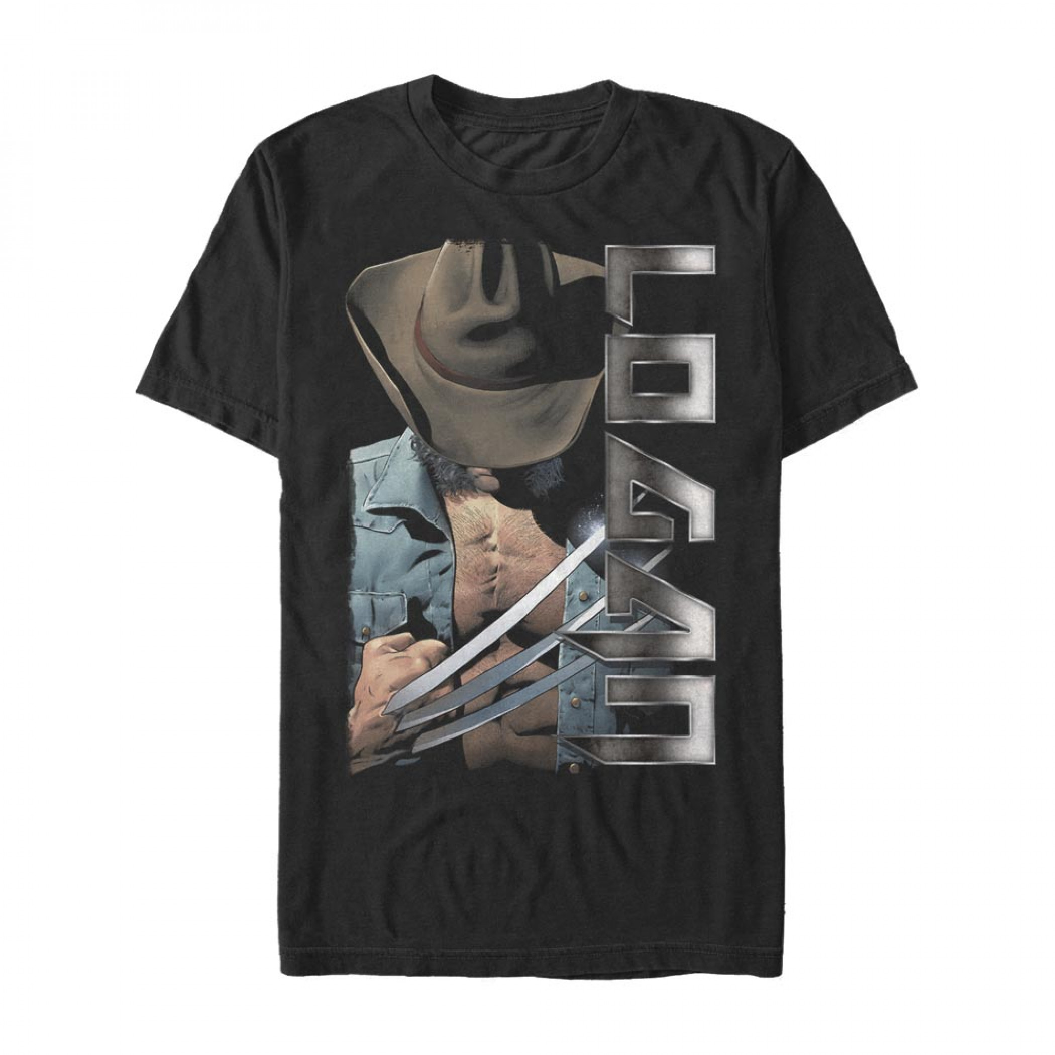 X-Men Wolverine Cowboy Logan T-Shirt, Black