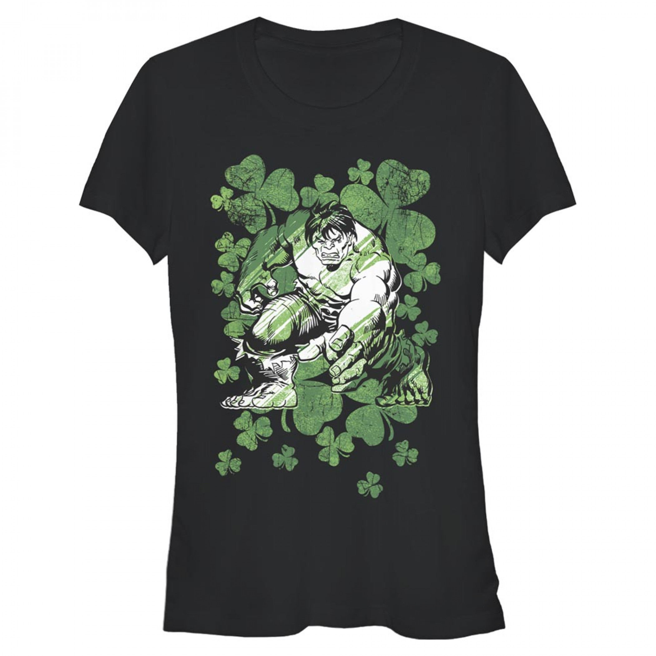 Hulk Clovers Women's Black T-Shirt, Black