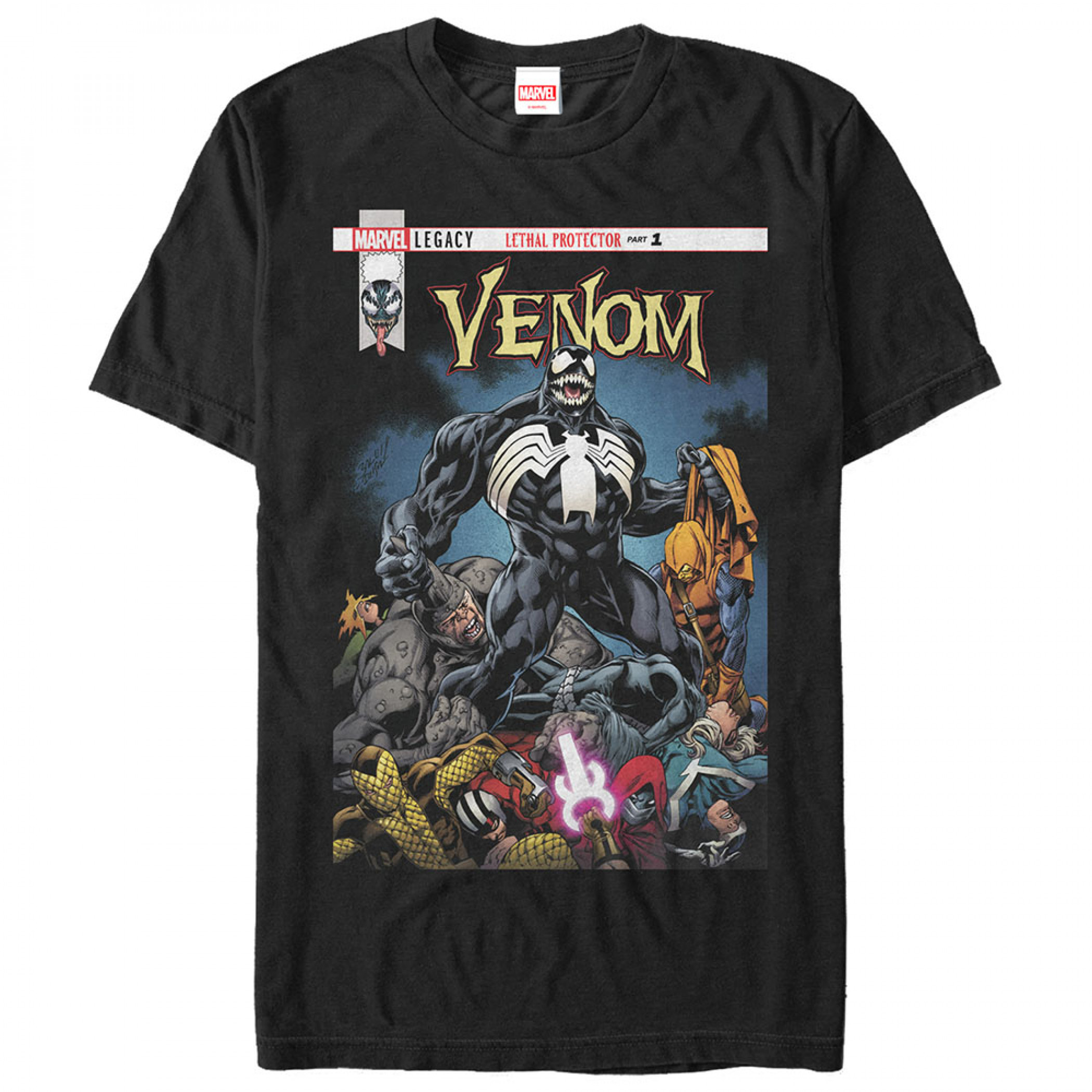 Venom Lethal Protector Pile Men's T-Shirt, Black