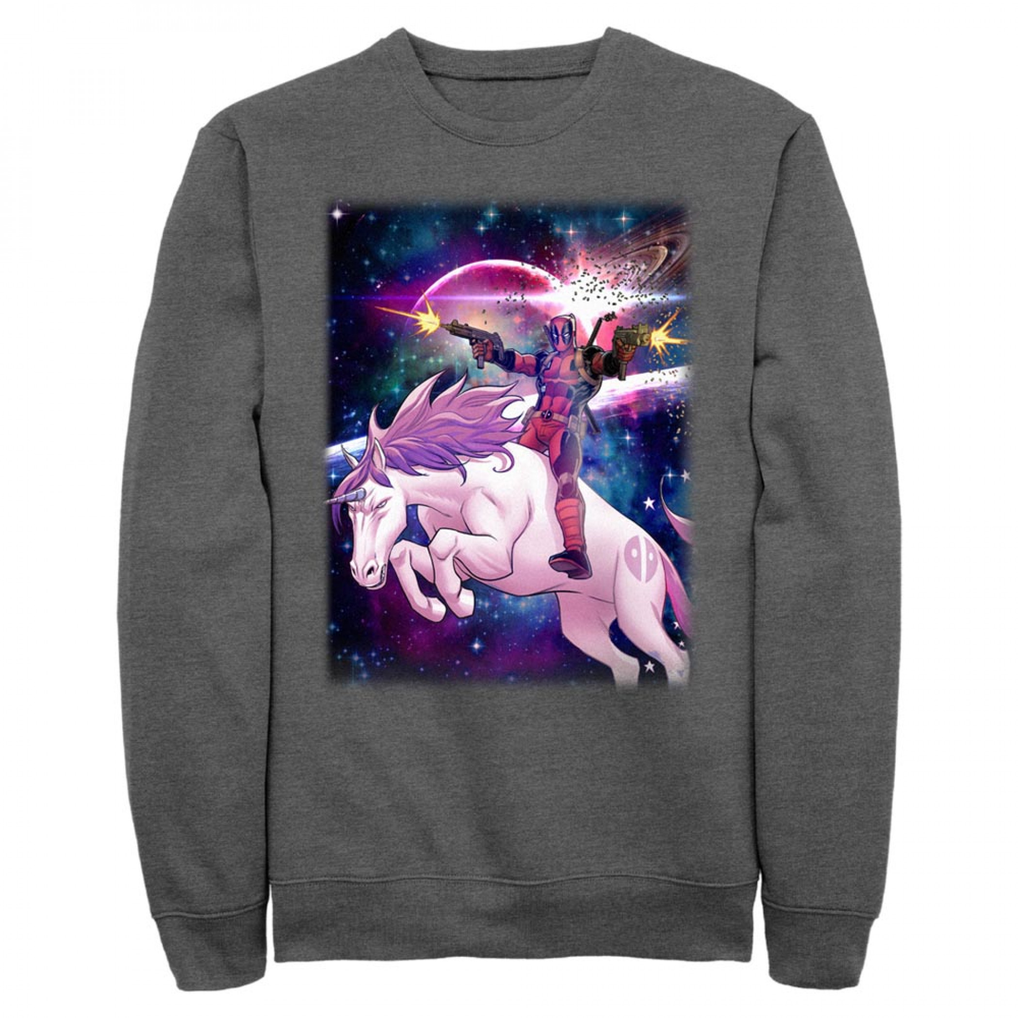 Deadpool Space Uniform Charcoal Grey Sweatshirt, Grey