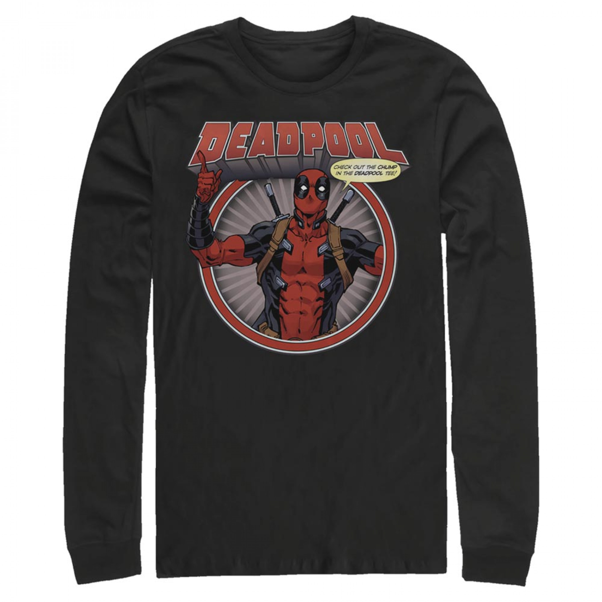 Deadpool Chump Long Sleeve Shirt, Black