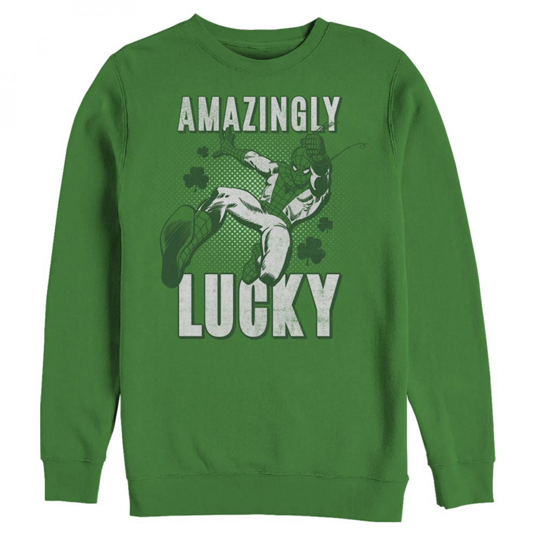 Spider-Man Amazingly Lucky Green Sweatshirt, Green