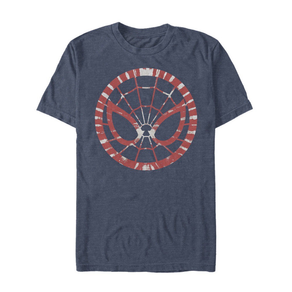 Spider-Man Tie Dye Mask Men's Grey T-Shirt
