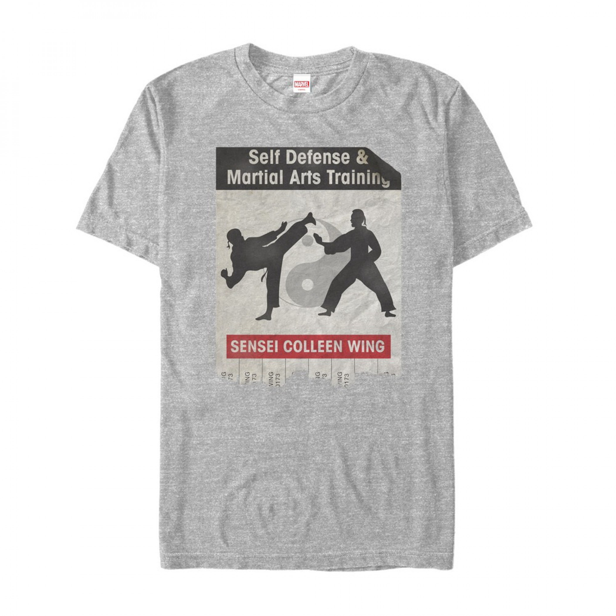 Marvel Martial Arts Sensei Wing Ad T-Shirt, Grey