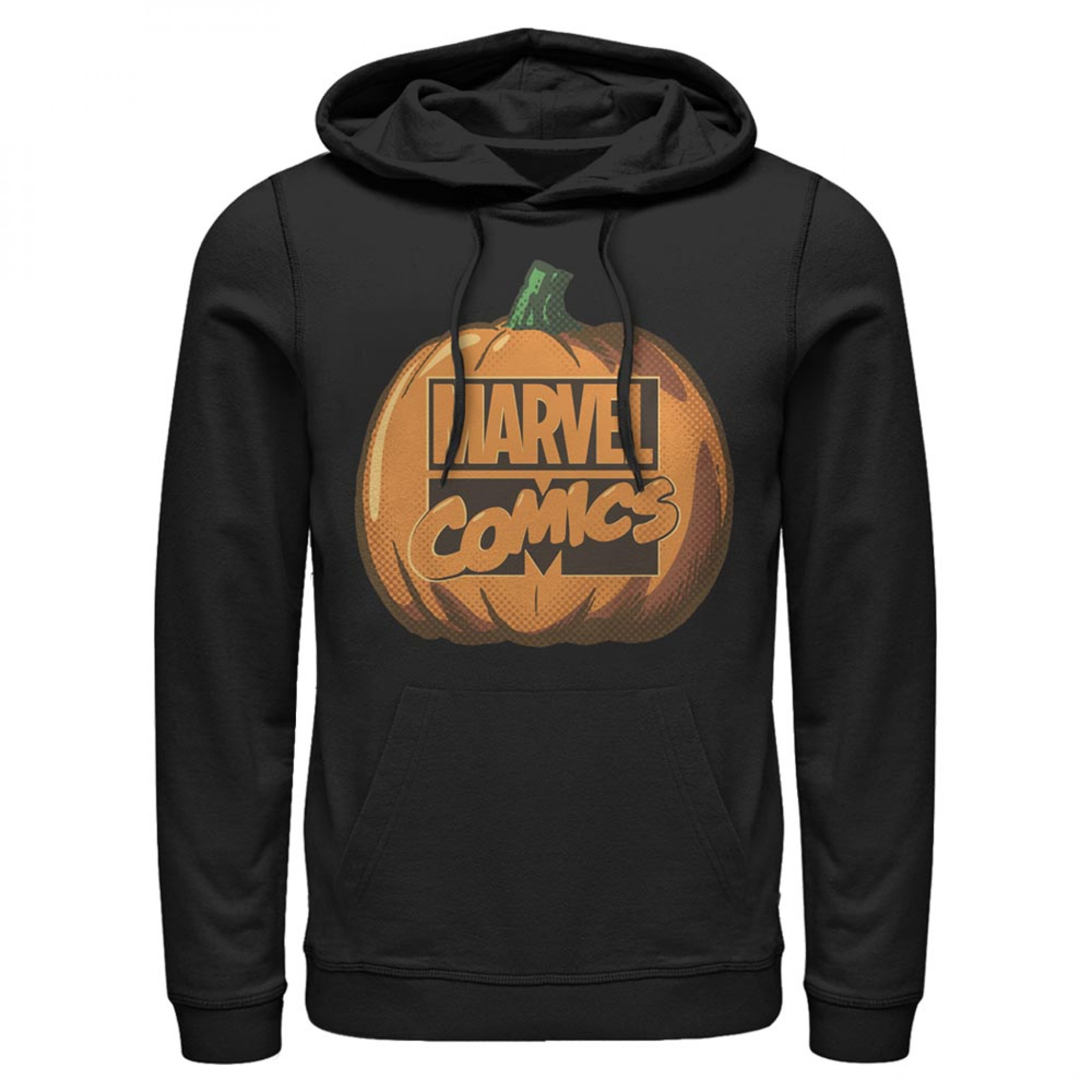 Marvel Comics Carved Pumpkin Halloween Pull-Over Hoodie, Black