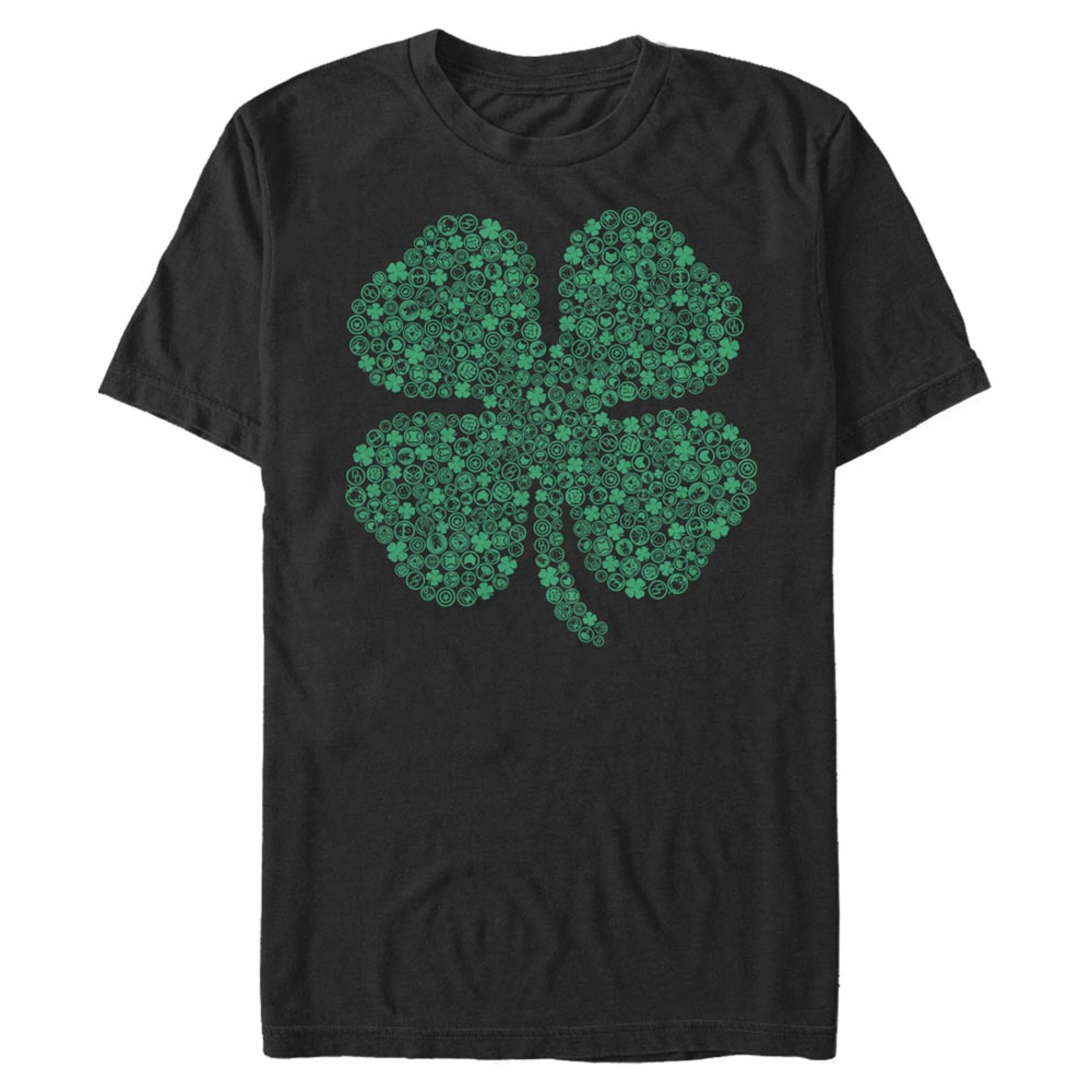Avengers Logos Shamrock St. Patrick's Day T-Shirt, Green