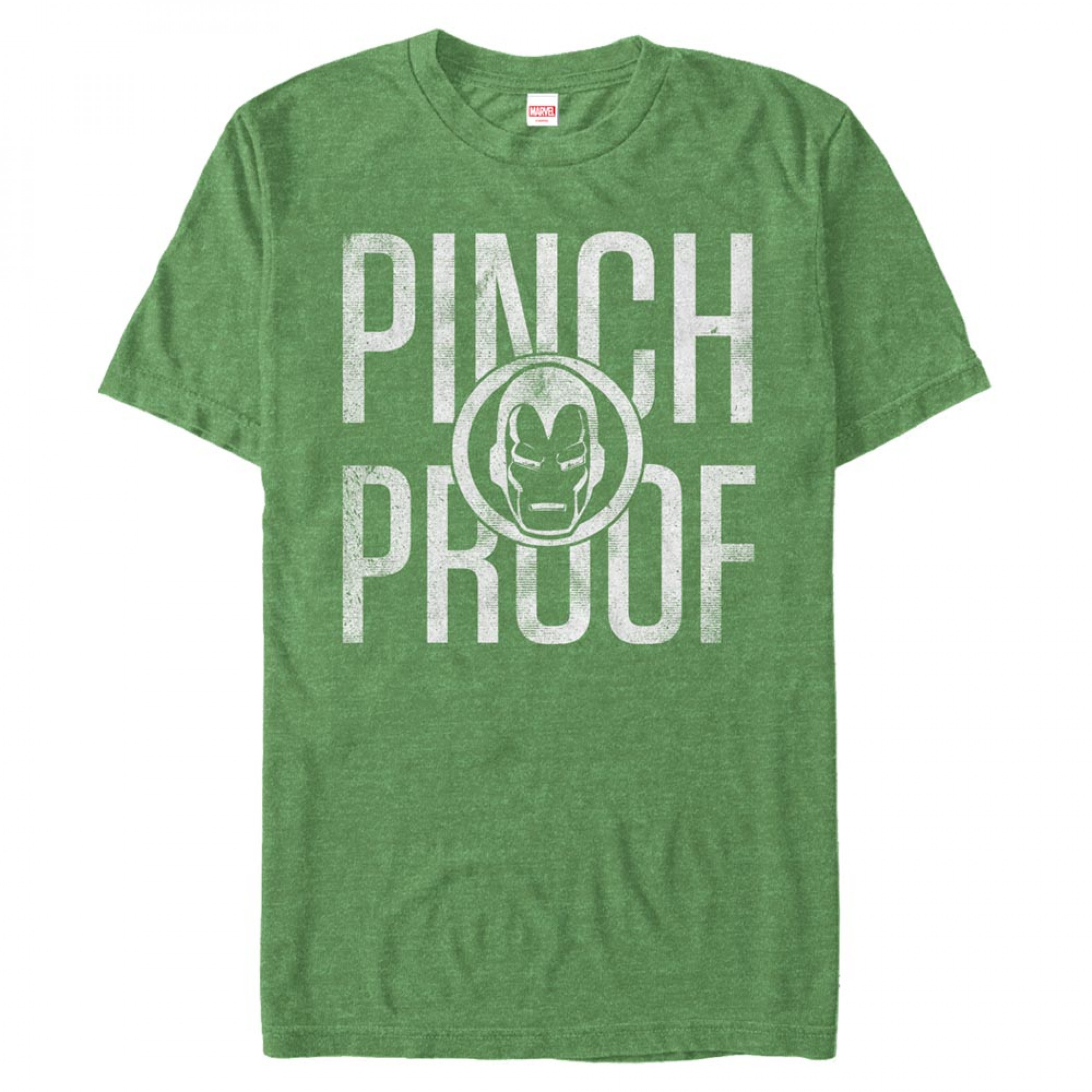 Iron Man Pinch Proof Faded Green T-Shirt, Green