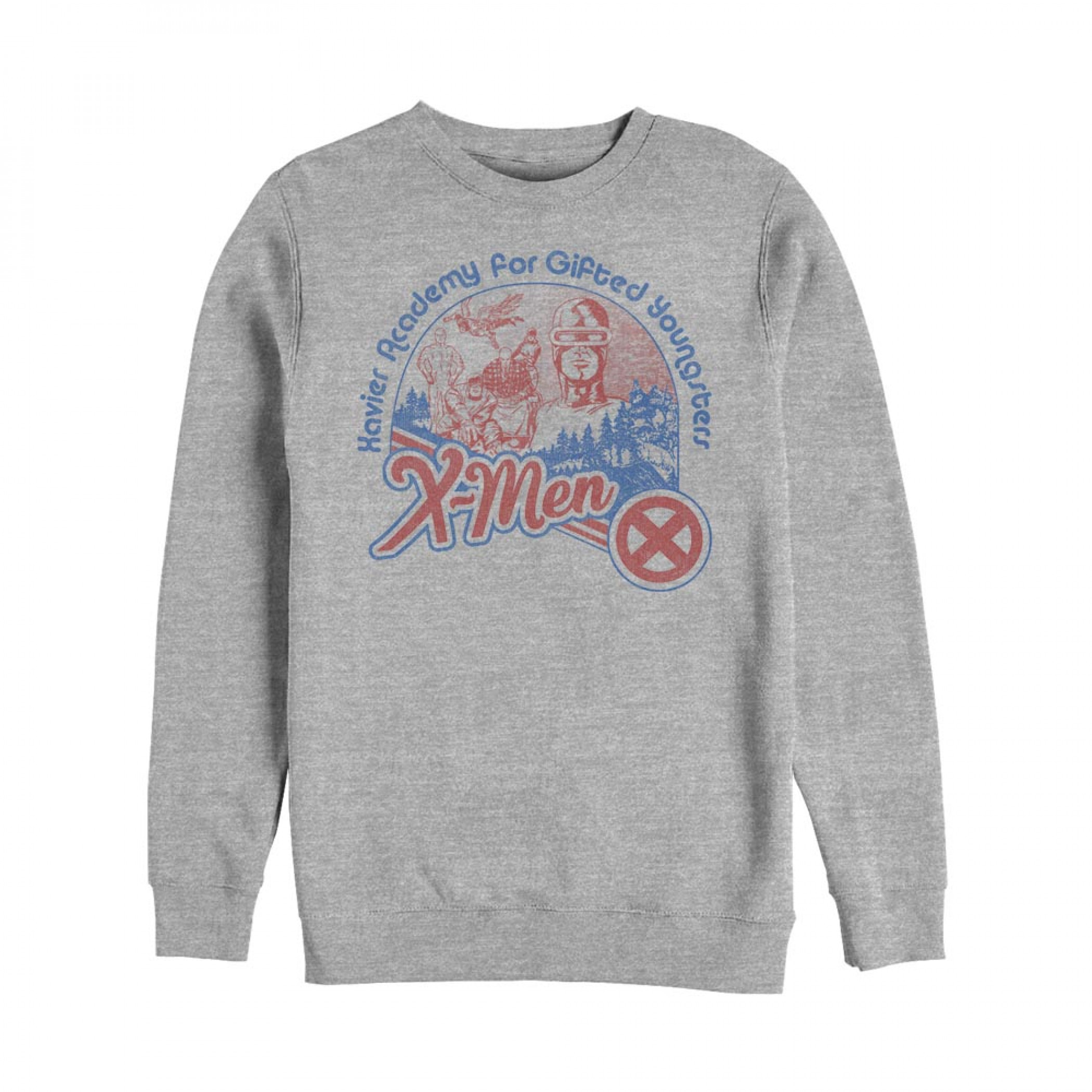 Marvel X-Men Vintage Xavier Academy Sweatshirt, Grey