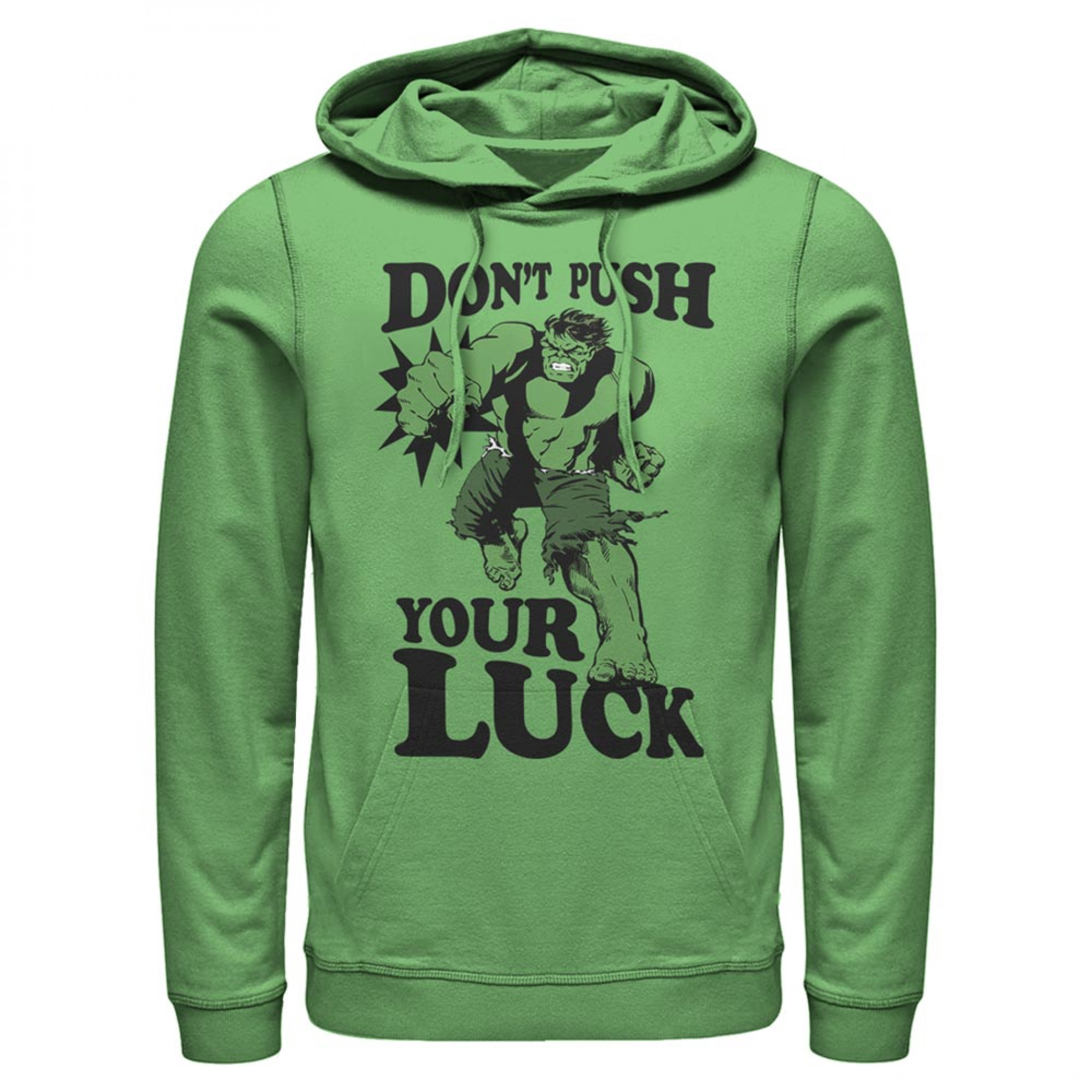 Hulk Don't Push Your Luck Green Hoodie, Green
