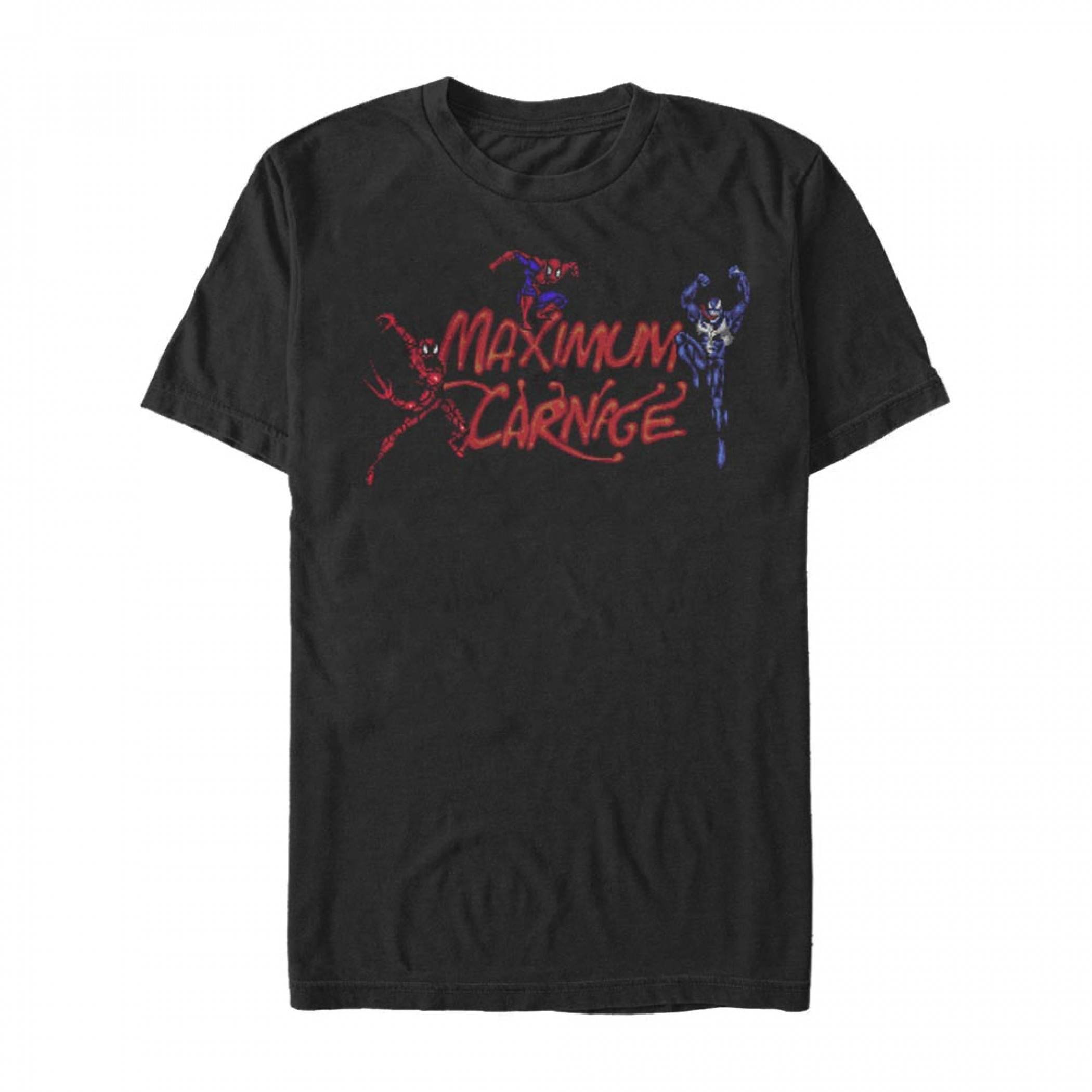 Marvel Maximum Carnage Trio T-Shirt, Black
