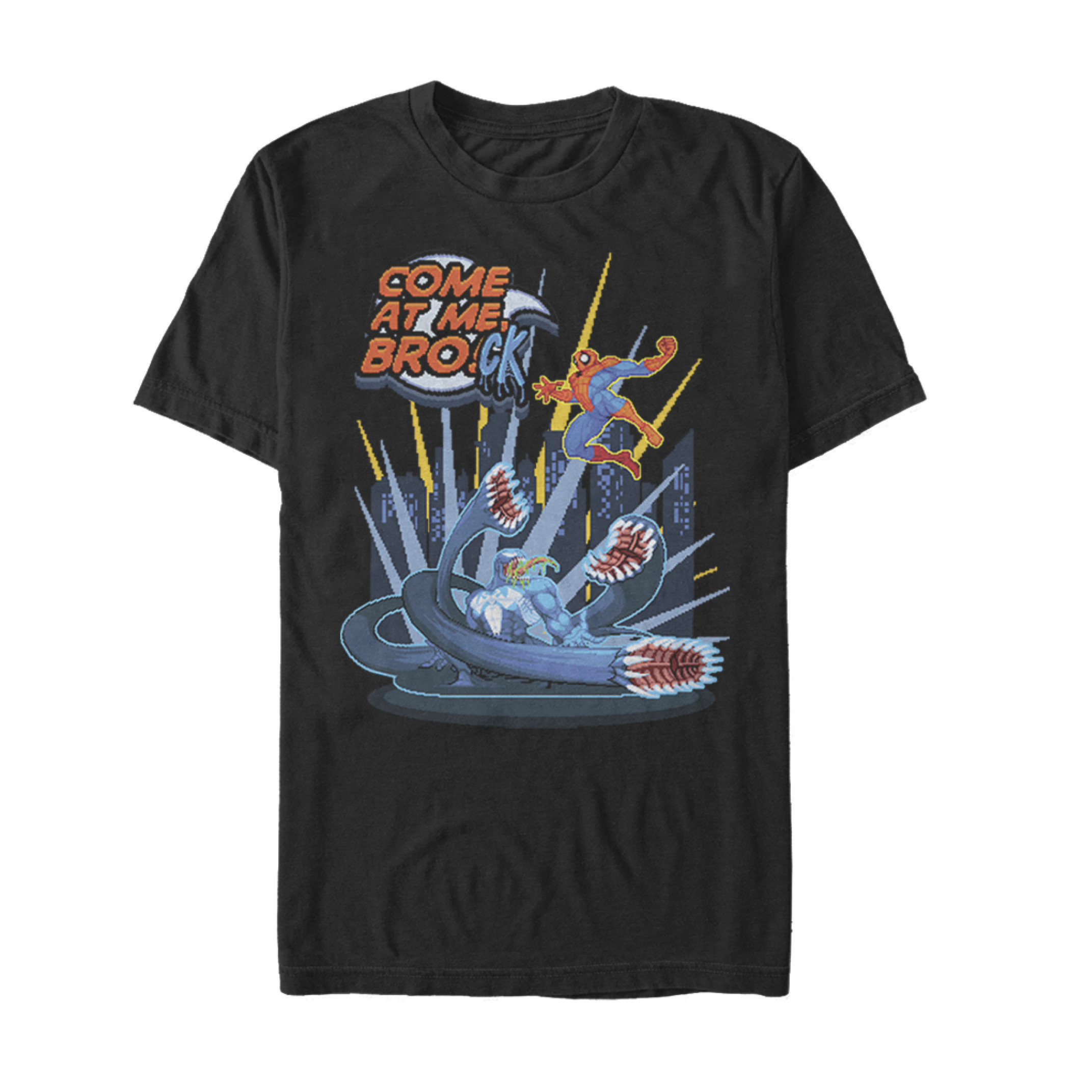 Marvel Spider-Man Come at Me Brock Black T-Shirt, Black