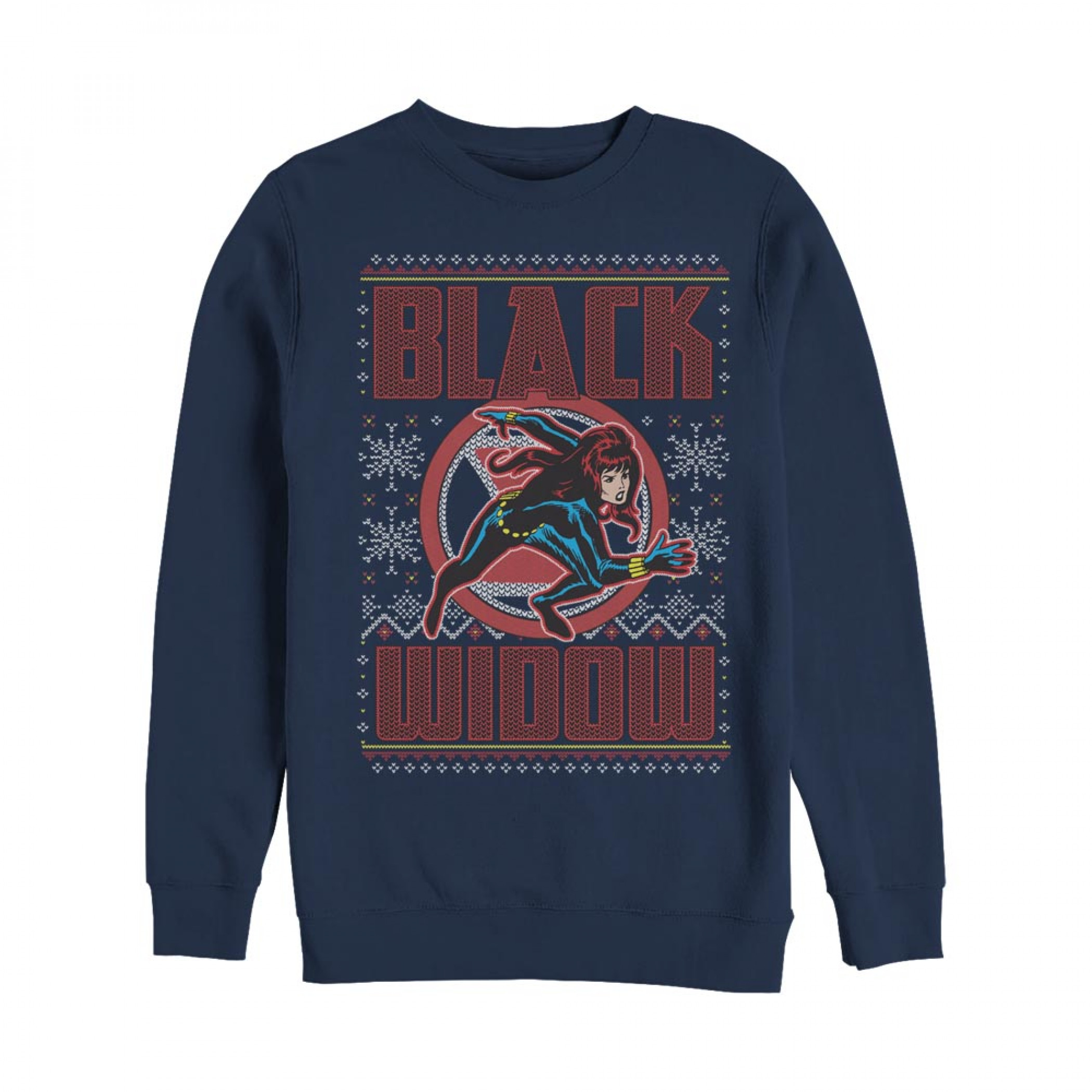 The Black Widow Ugly Christmas Sweatshirt, Blue