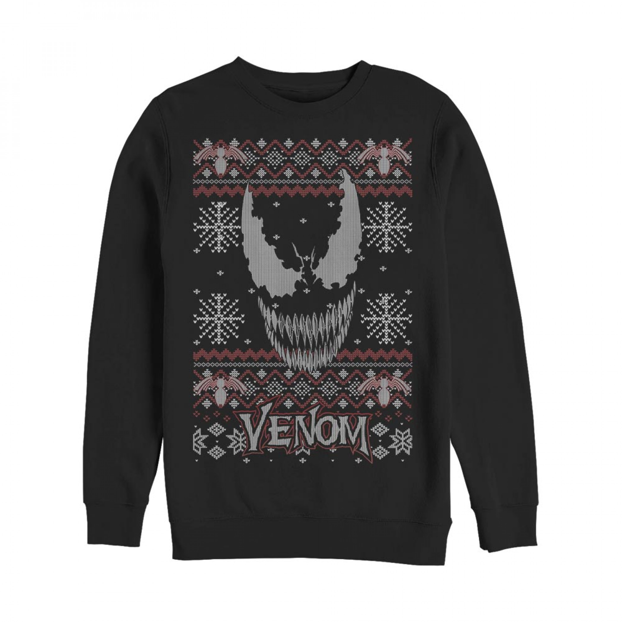 Venom Ugly Christmas Sweatshirt, Black