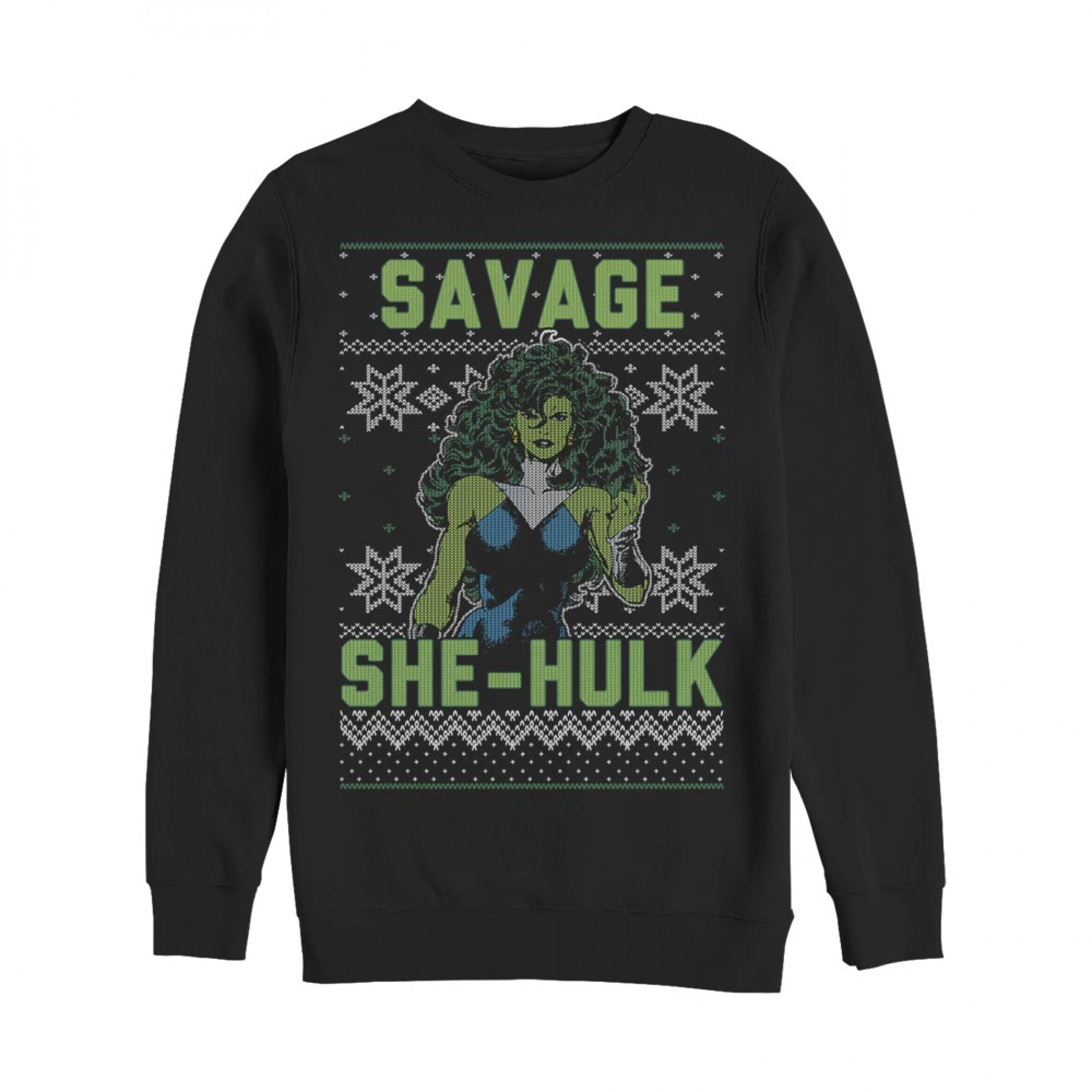 The Savage She-Hulk Ugly Christmas Sweatshirt, Black