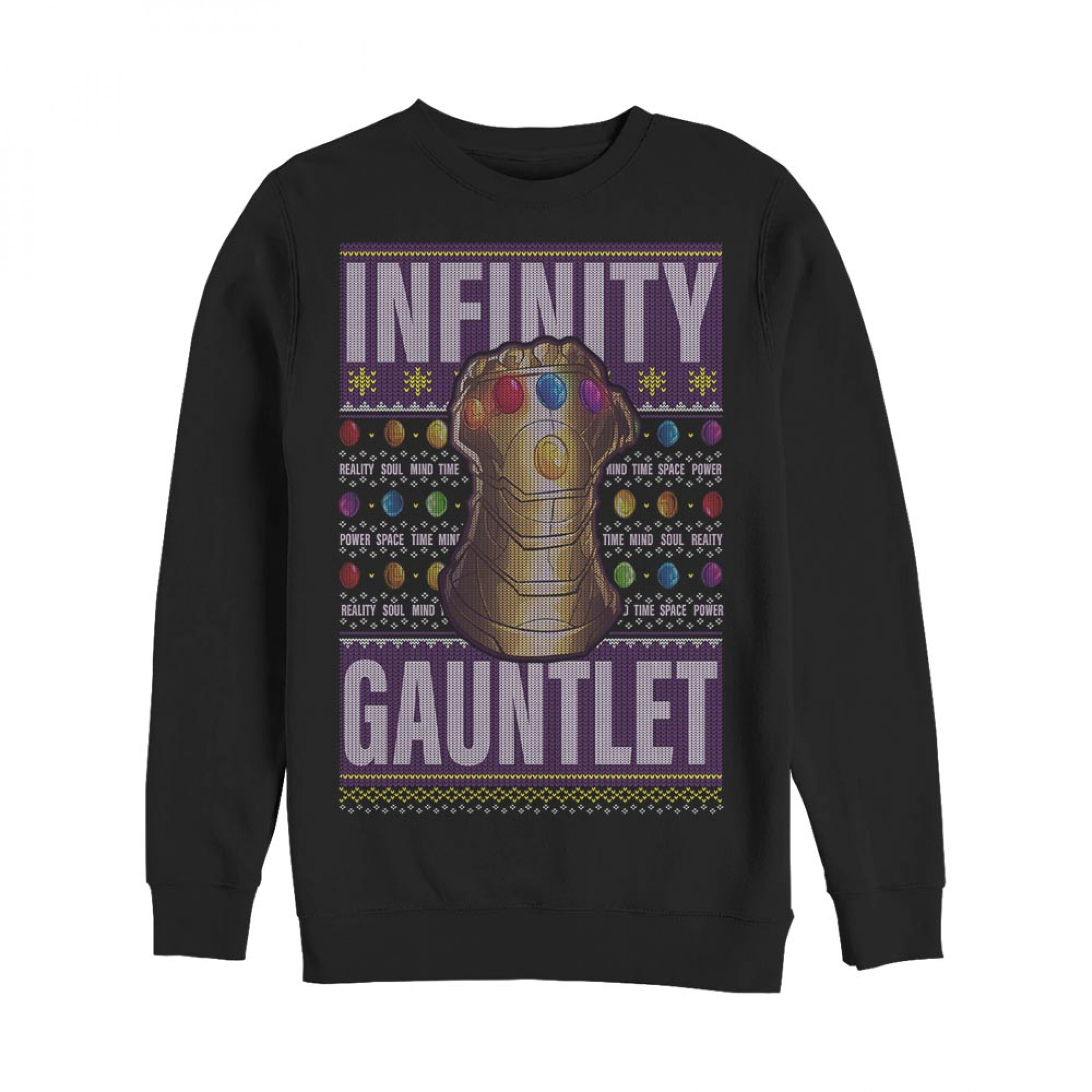 Thanos Ugly Christmas Gauntlet Sweatshirt, Black